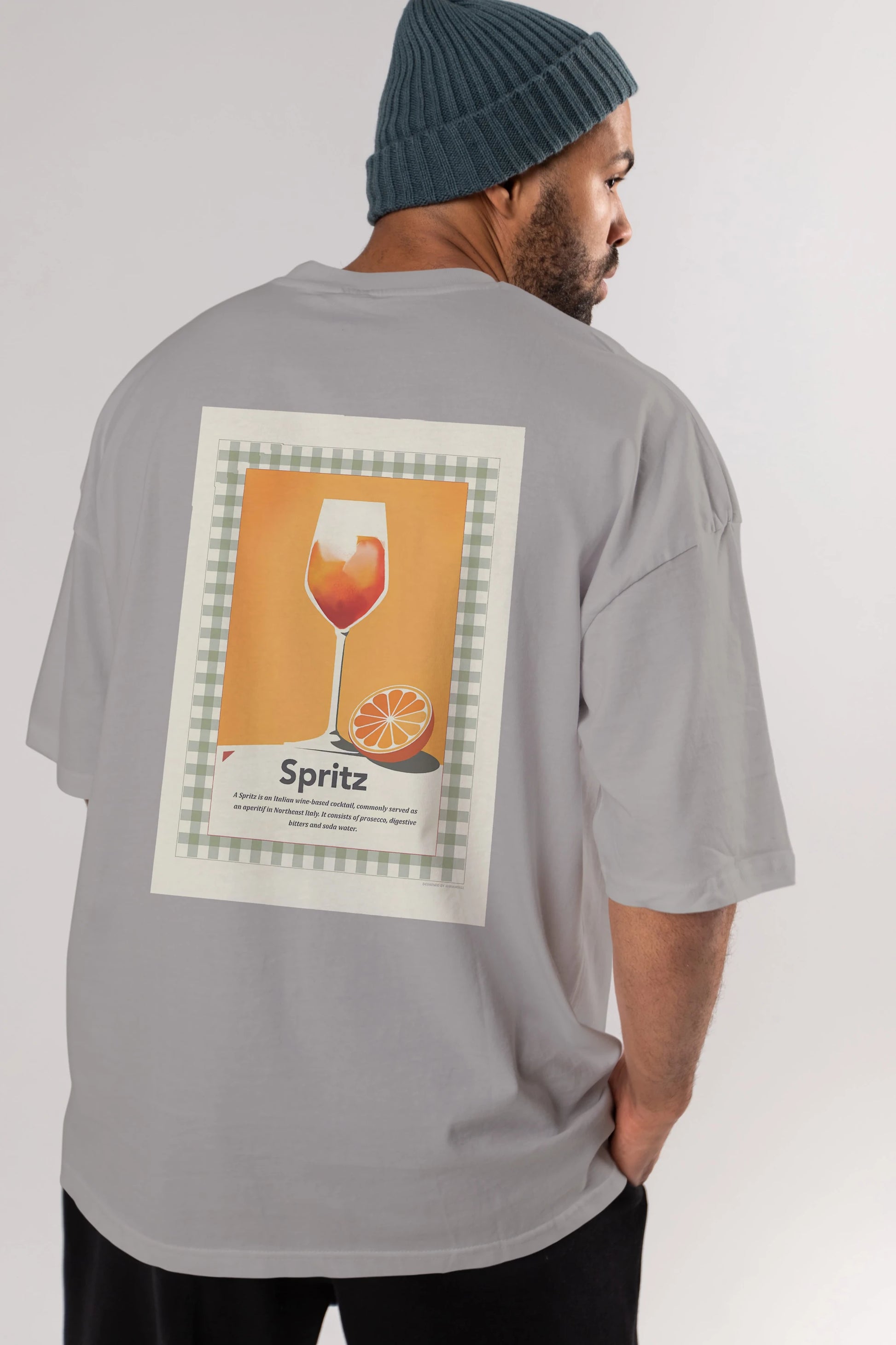 Aperol Spritz 5 Arka Baskılı Oversize t-shirt Erkek Kadın Unisex %100 Pamuk Bisiklet Yaka tişort