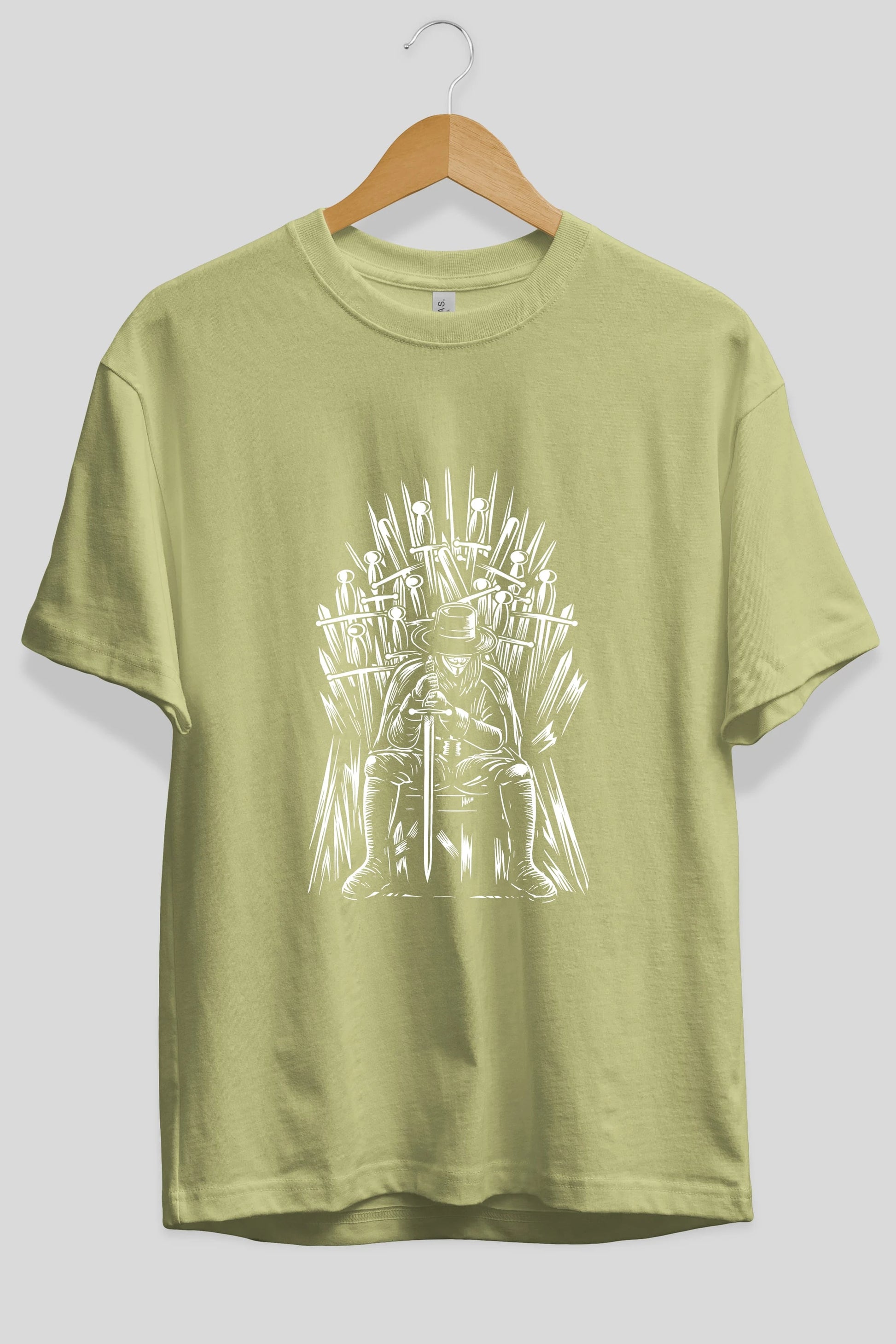 The Thrones Of Vendetta Ön Baskılı Oversize t-shirt Erkek Kadın Unisex %100 Pamuk tişort