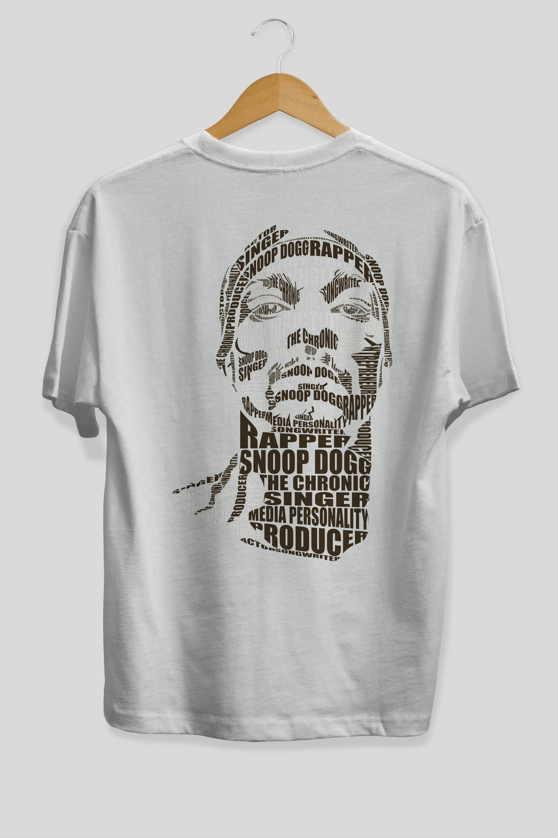 Snoop Dogg Calligram Arka Baskılı Oversize t-shirt %100 pamuk Erkek Kadın Unisex