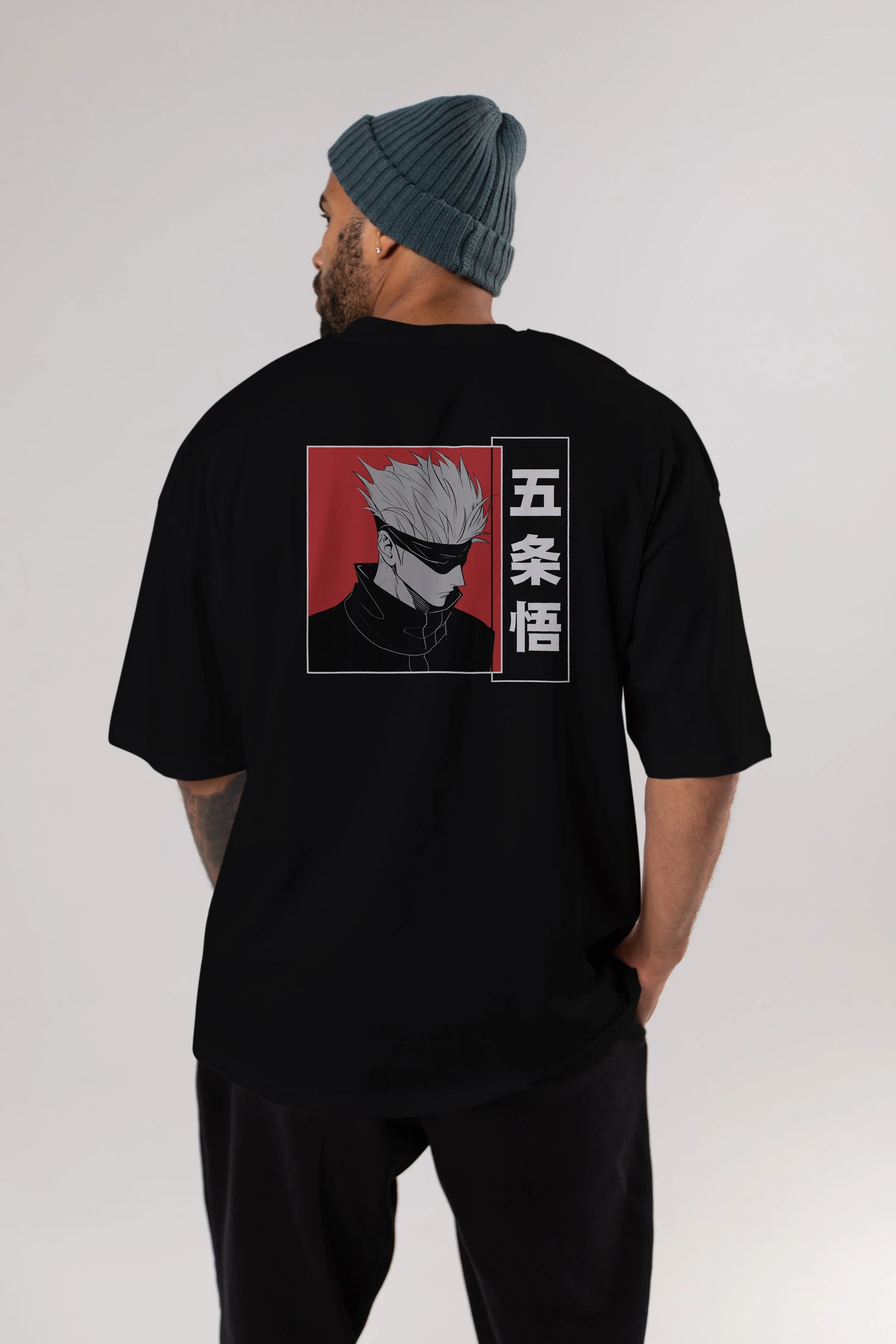 JUJUTSU KAISEN 2 Anime Arka Baskılı Oversize t-shirt Erkek Kadın Unisex