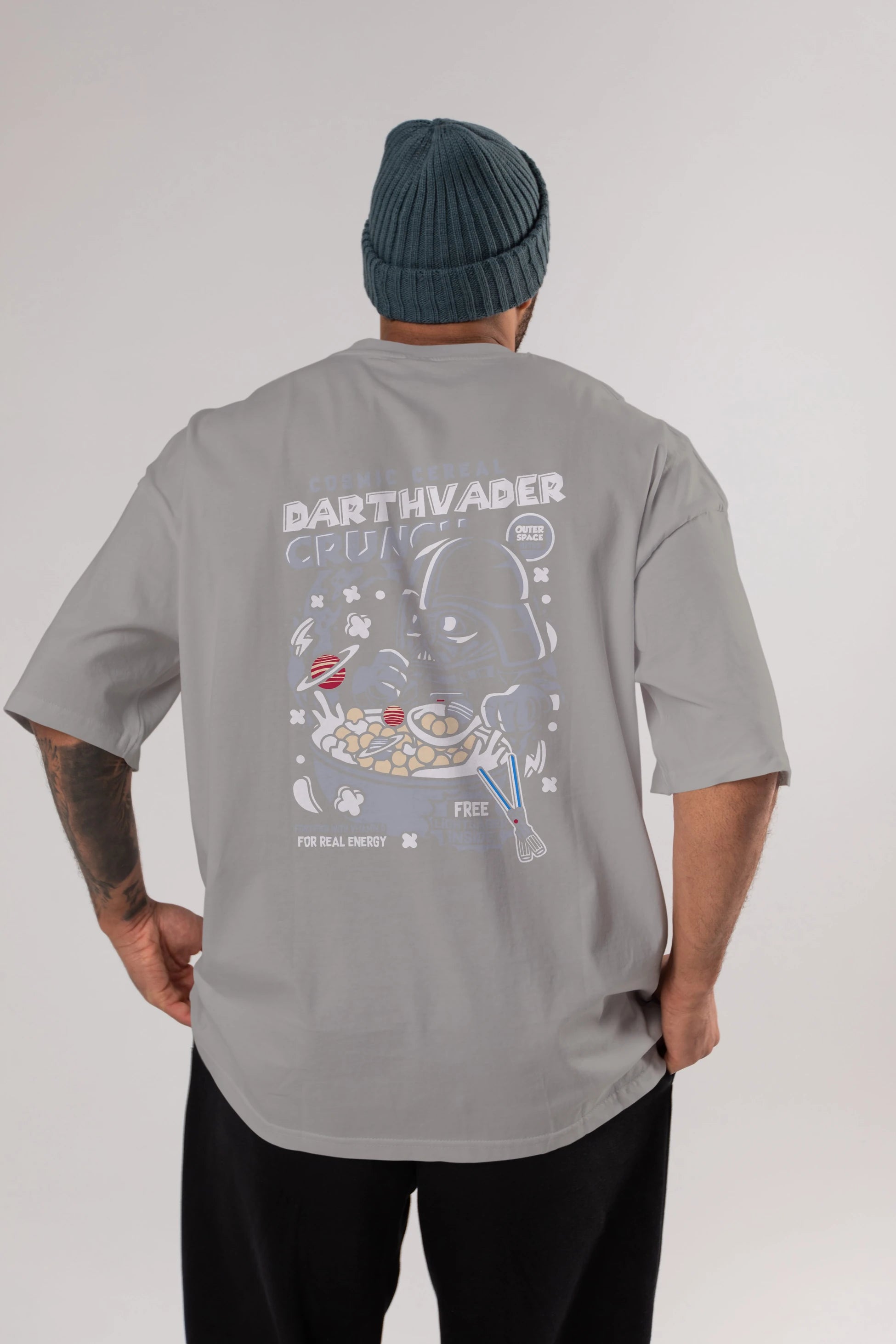 Darth Vader (2) Arka Baskılı Oversize t-shirt Erkek Kadın Unisex %100 Pamuk Bisiklet Yaka tişort