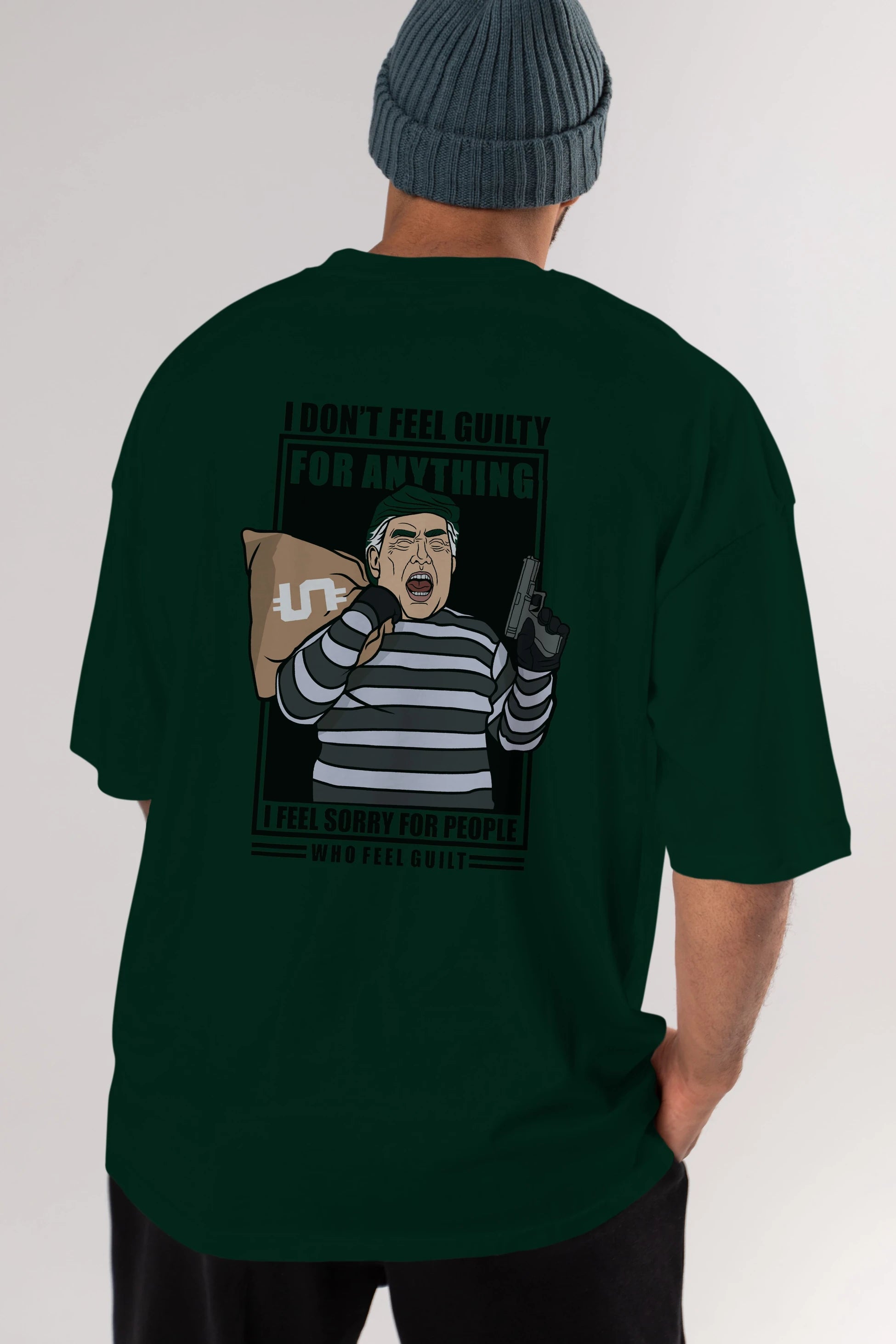 Criminal Trump Arka Baskılı Oversize t-shirt Erkek Kadın Unisex %100 Pamuk tişort