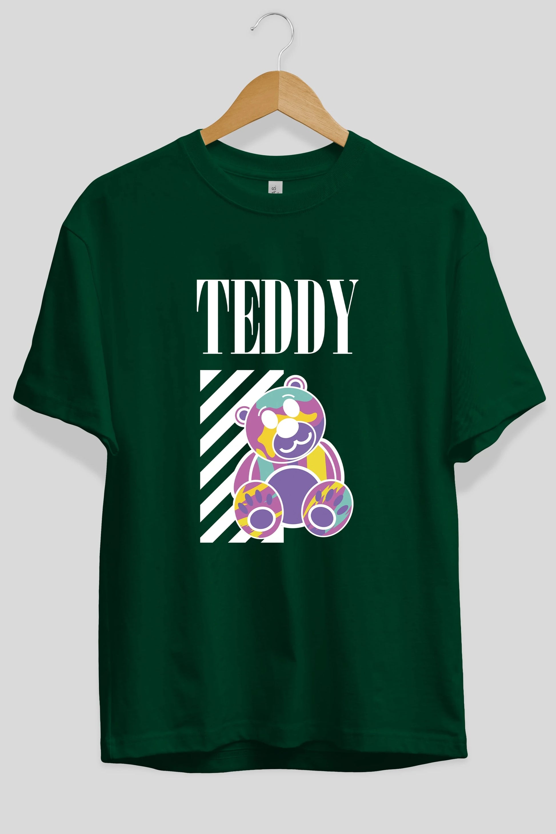 Teddy Bear 2 Ön Baskılı Oversize t-shirt Erkek Kadın Unisex