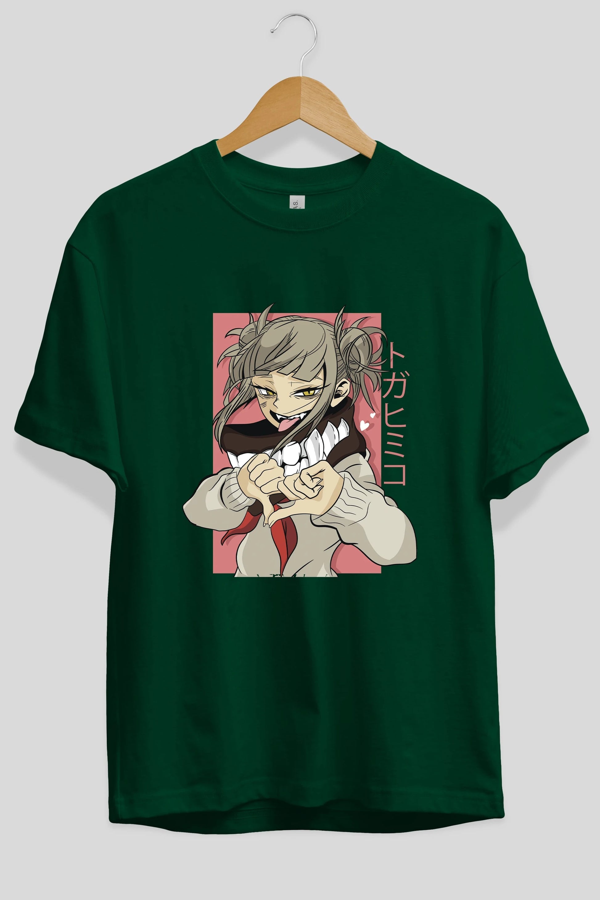 Himiko Toga Anime Ön Baskılı Oversize t-shirt %100 pamuk Erkek Kadın Unisex