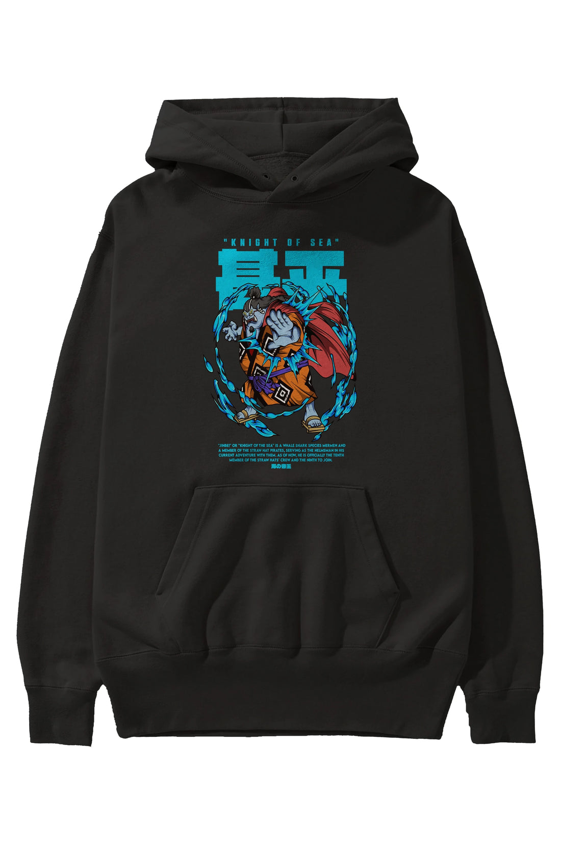 Jinbei Anime Ön Baskılı Hoodie Oversize Kapüşonlu Sweatshirt Erkek Kadın Unisex