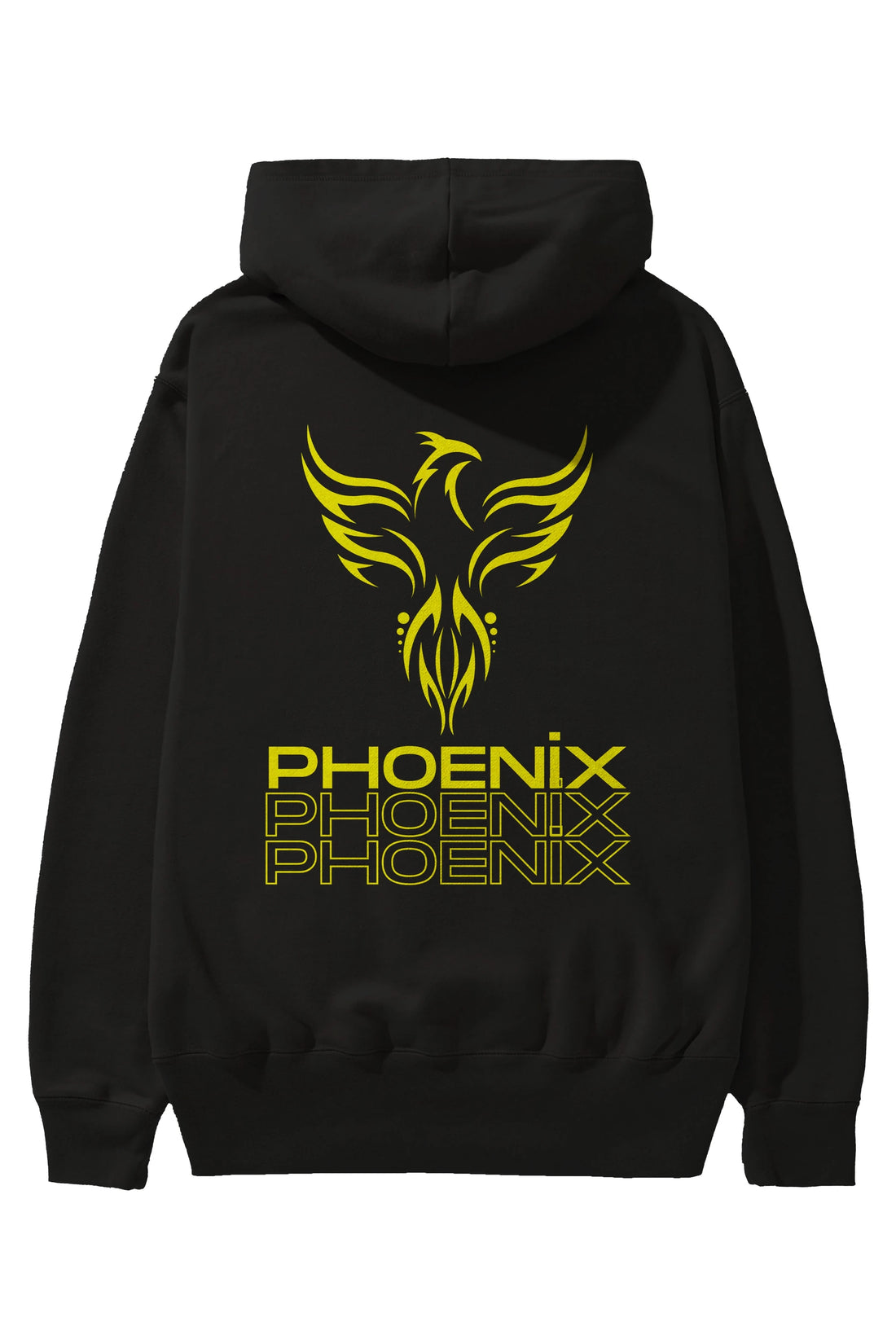Phoenix Yazılı Arka Baskılı Oversize Hoodie Kapüşonlu Sweatshirt Erkek Kadın Unisex