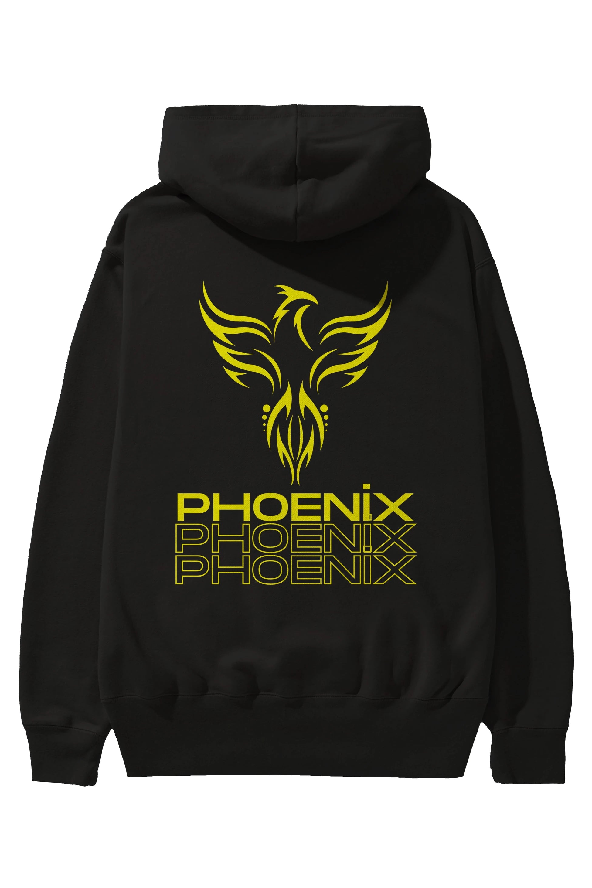 Phoenix Yazılı Arka Baskılı Oversize Hoodie Kapüşonlu Sweatshirt Erkek Kadın Unisex