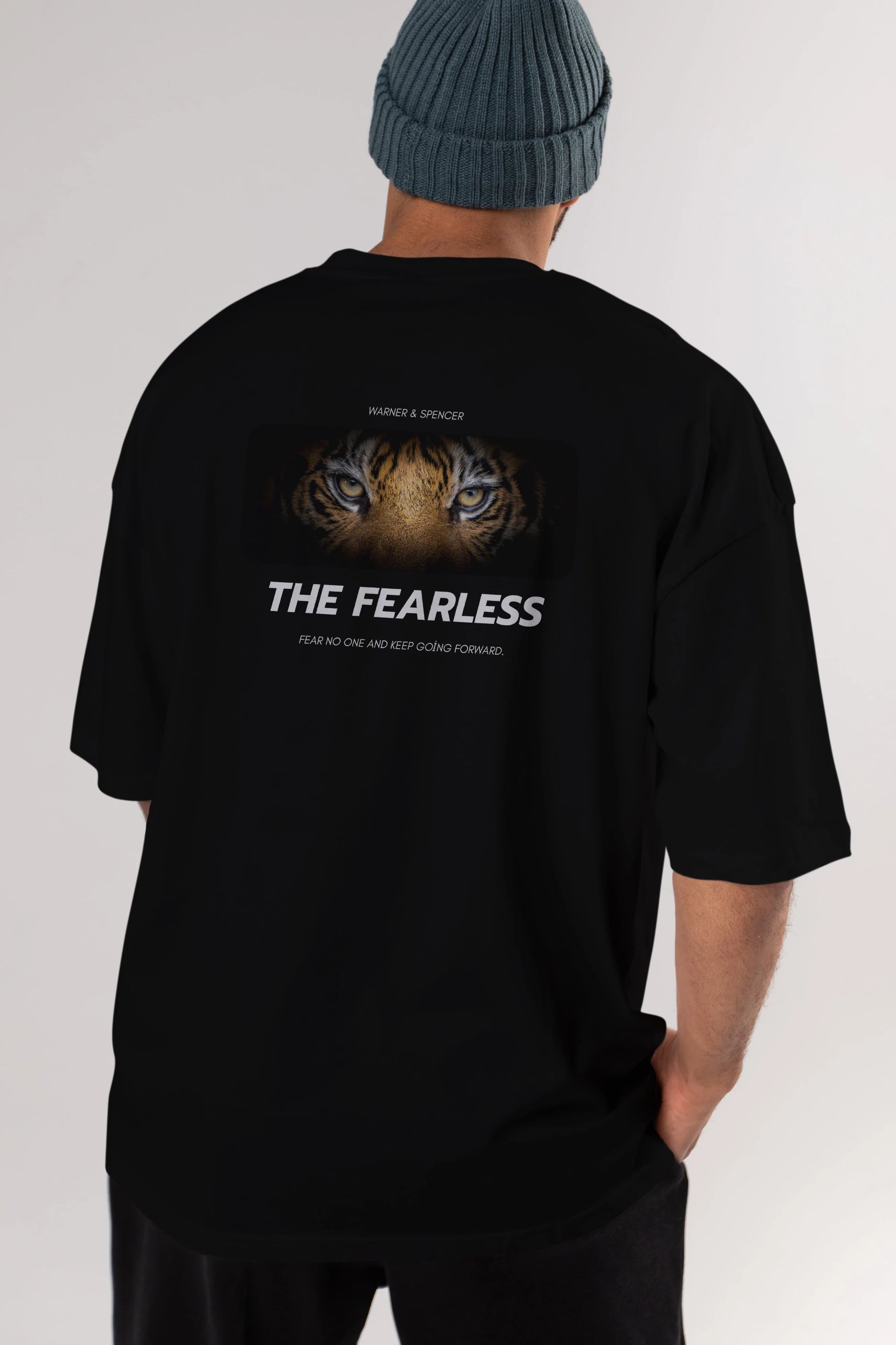 The Fearless Yazılı Arka Baskılı Oversize t-shirt Erkek Kadın Unisex