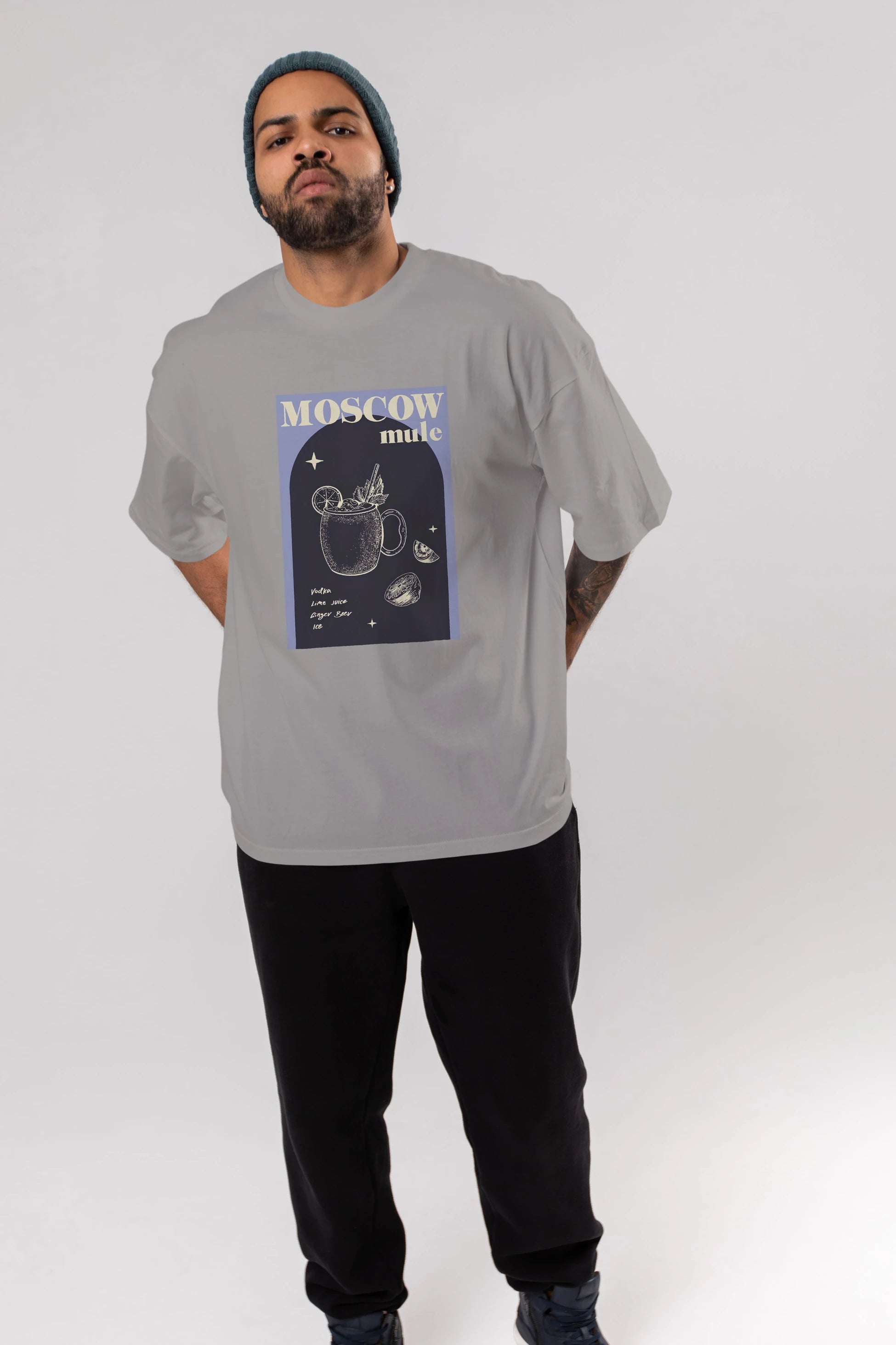 Moscow Mule Ön Baskılı Oversize t-shirt Erkek Kadın Unisex %100 Pamuk Bisiklet Yaka tişort