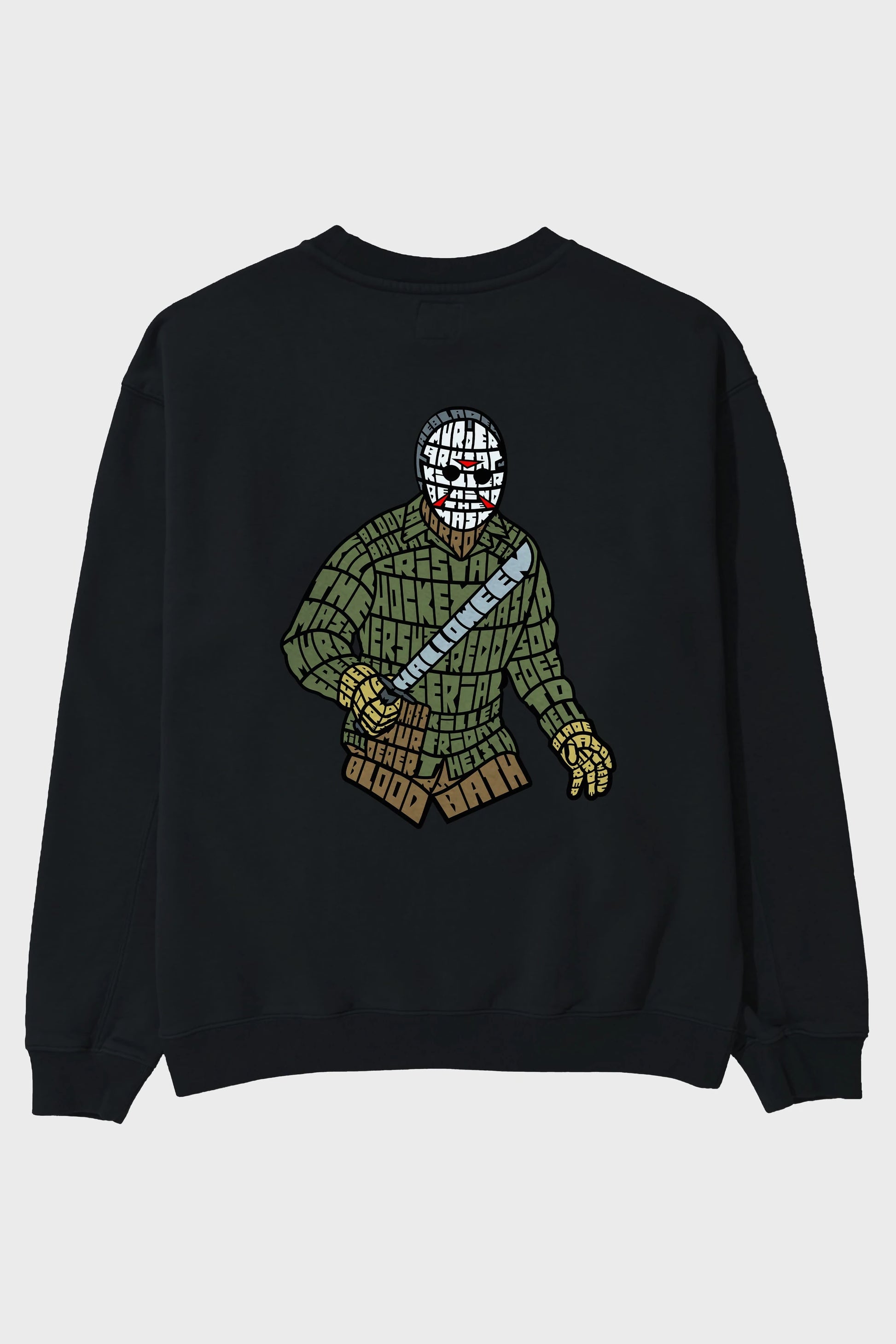 Jason Arka Baskılı Oversize Sweatshirt Erkek Kadın Unisex