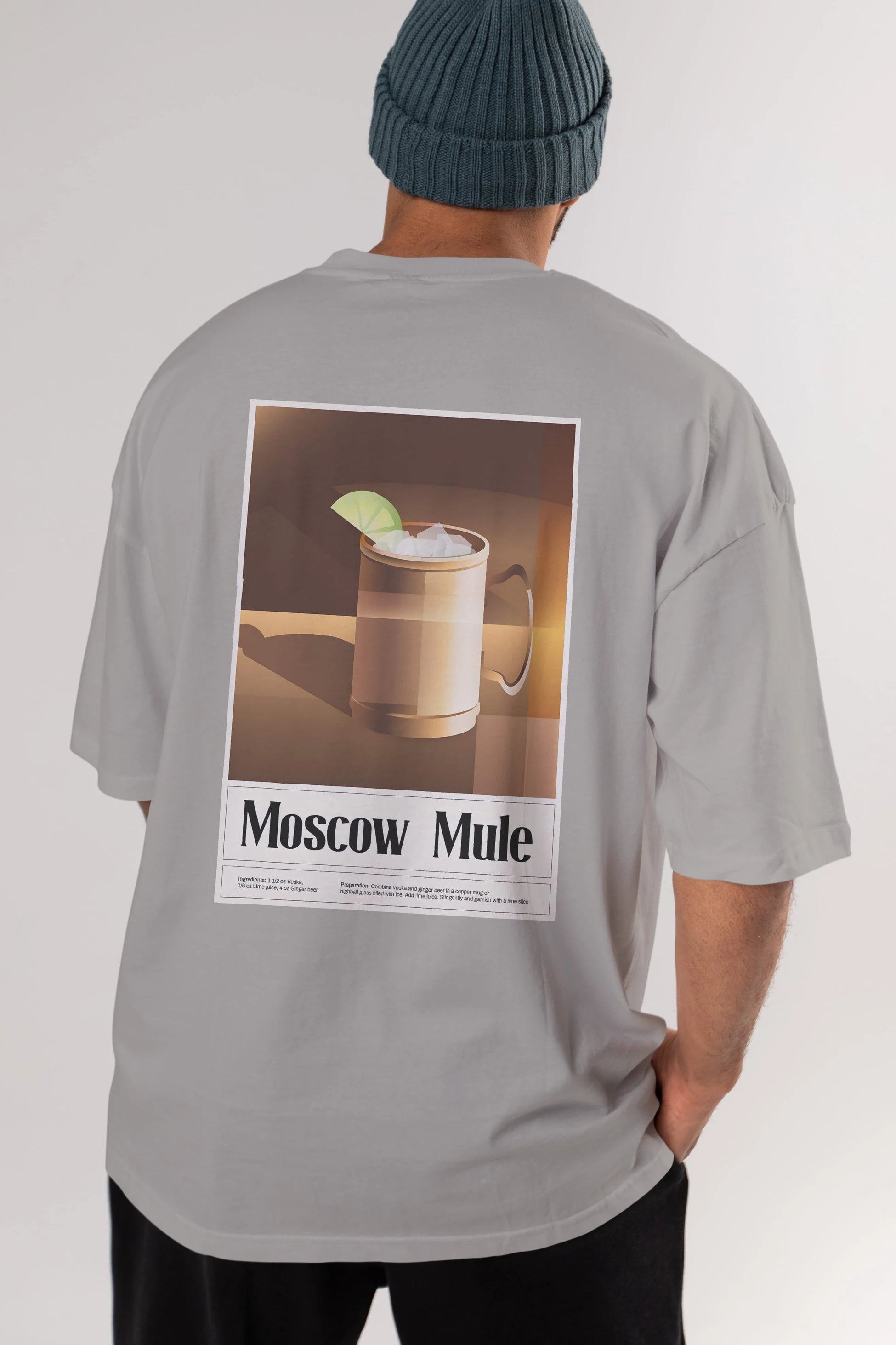 Moscow Mule 3 Arka Baskılı Oversize t-shirt Erkek Kadın Unisex %100 Pamuk Bisiklet Yaka tişort