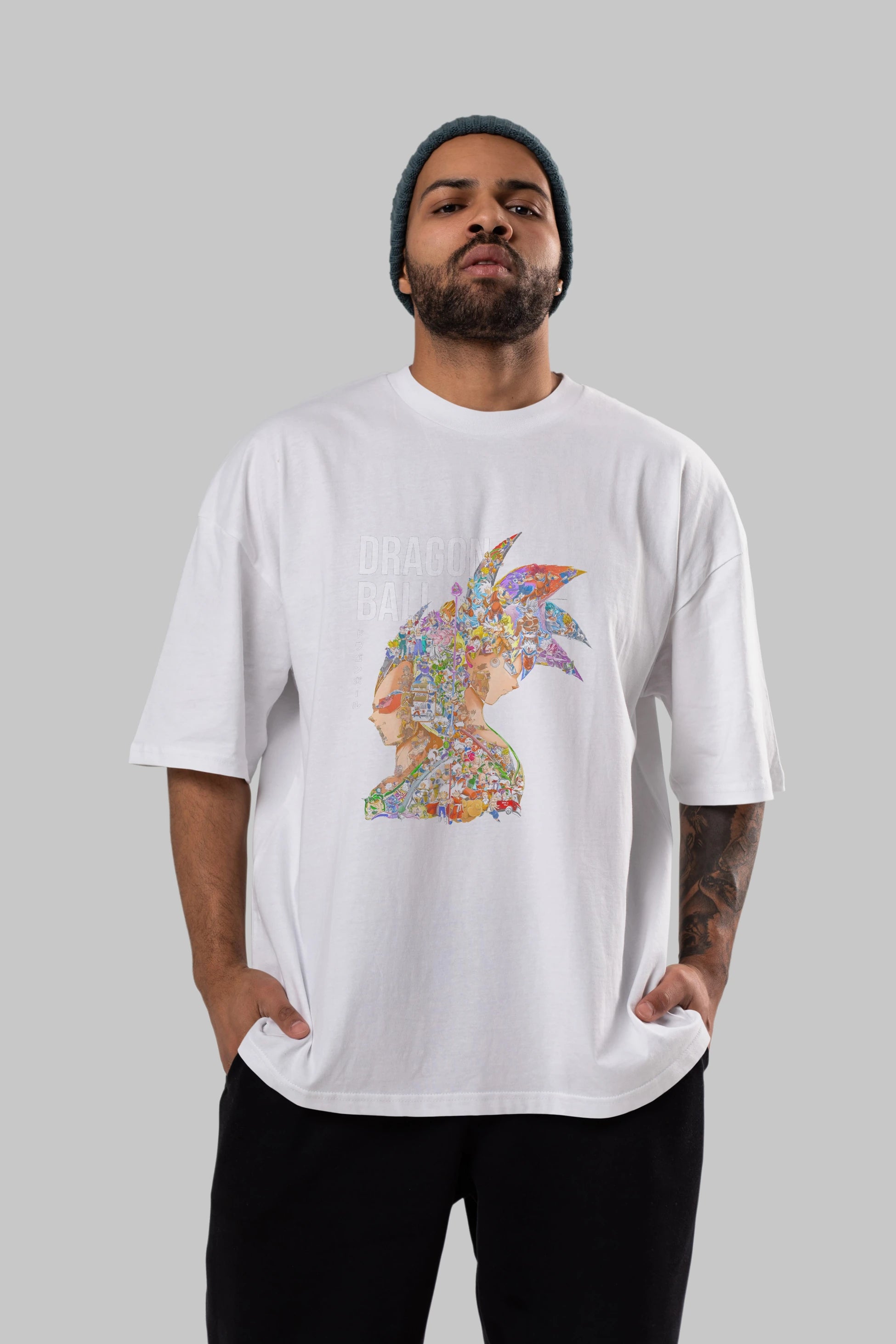DRAGON BALL ART (5) Anime Ön Baskılı Oversize t-shirt %100 pamuk Erkek Kadın Unisex