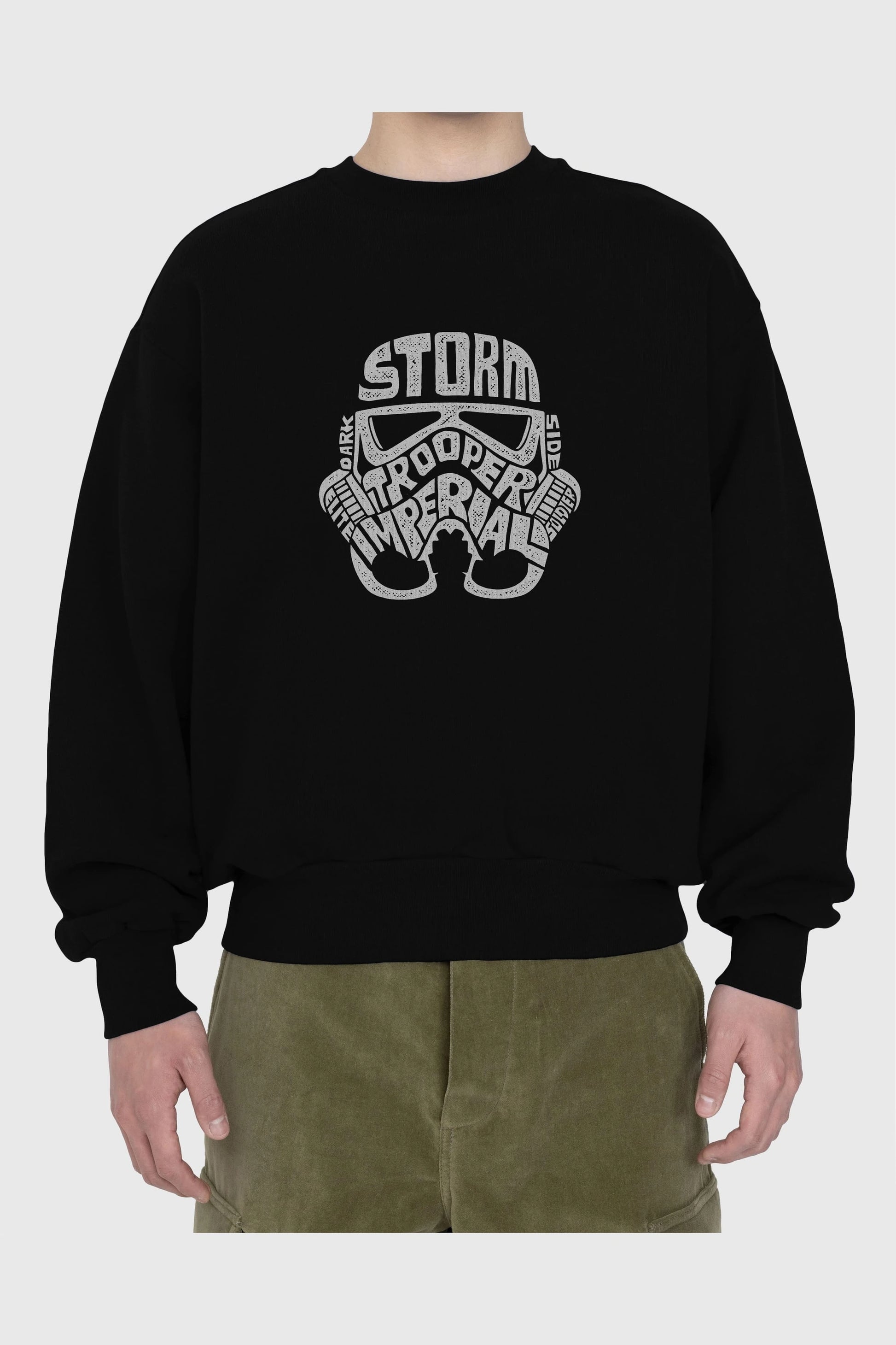 Storm Trooper Ön Baskılı Oversize Sweatshirt Erkek Kadın Unisex