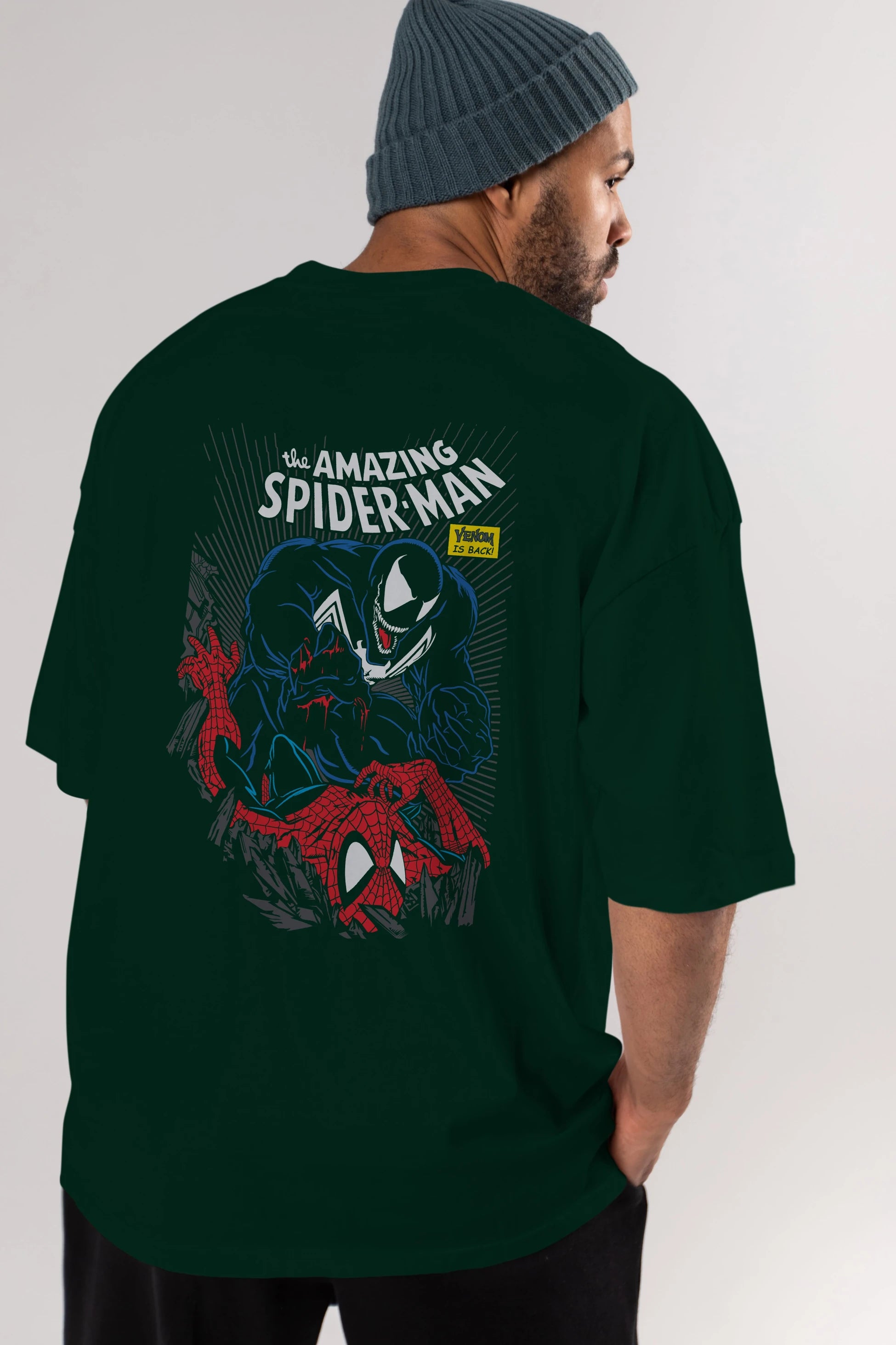 Venom (19) Arka Baskılı Oversize t-shirt Erkek Kadın Unisex %100 Pamuk Bisiklet Yaka tişort