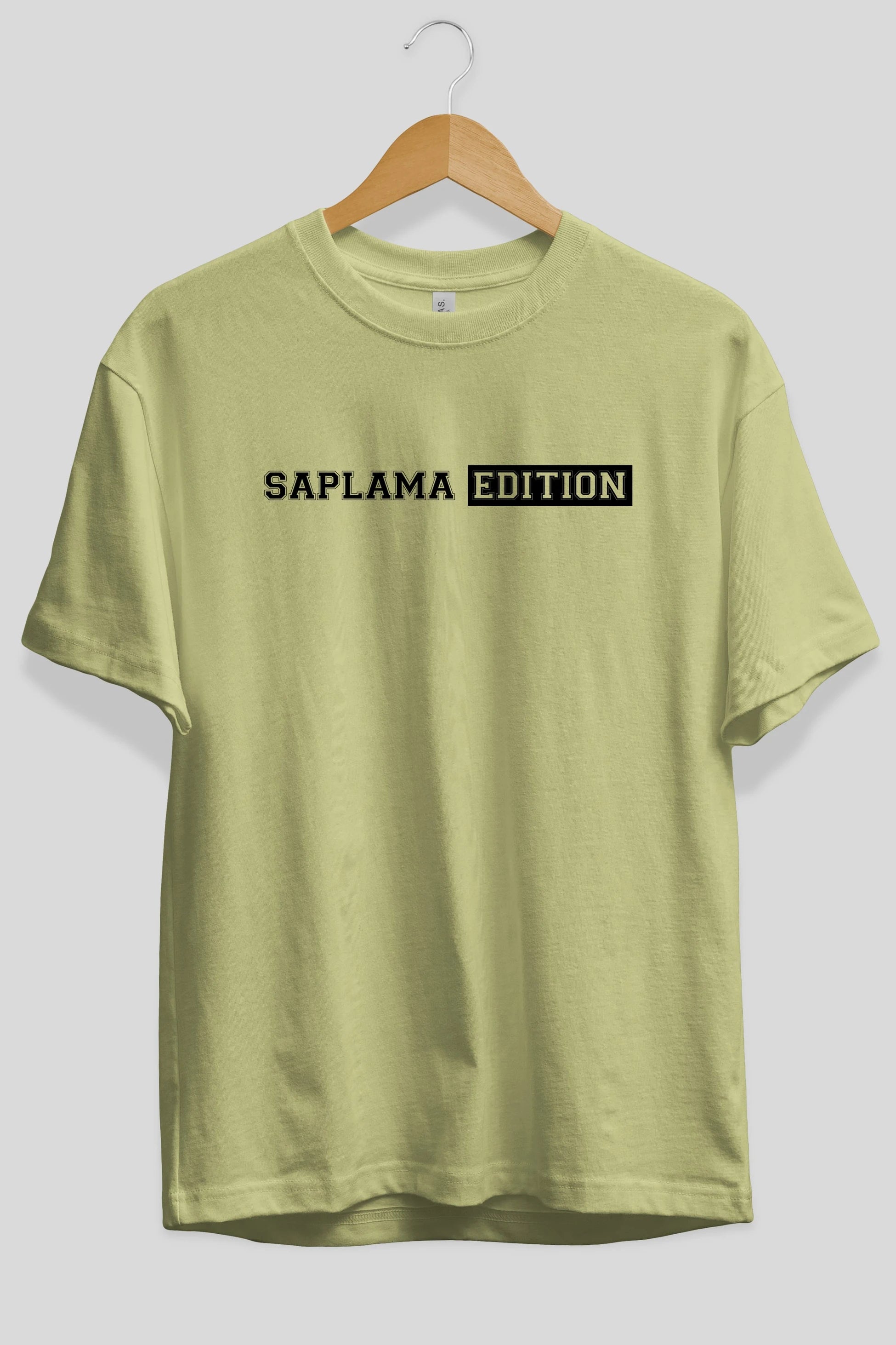 Saplama Edition Ön Baskılı Oversize t-shirt %100 pamuk Erkek Kadın Unisex