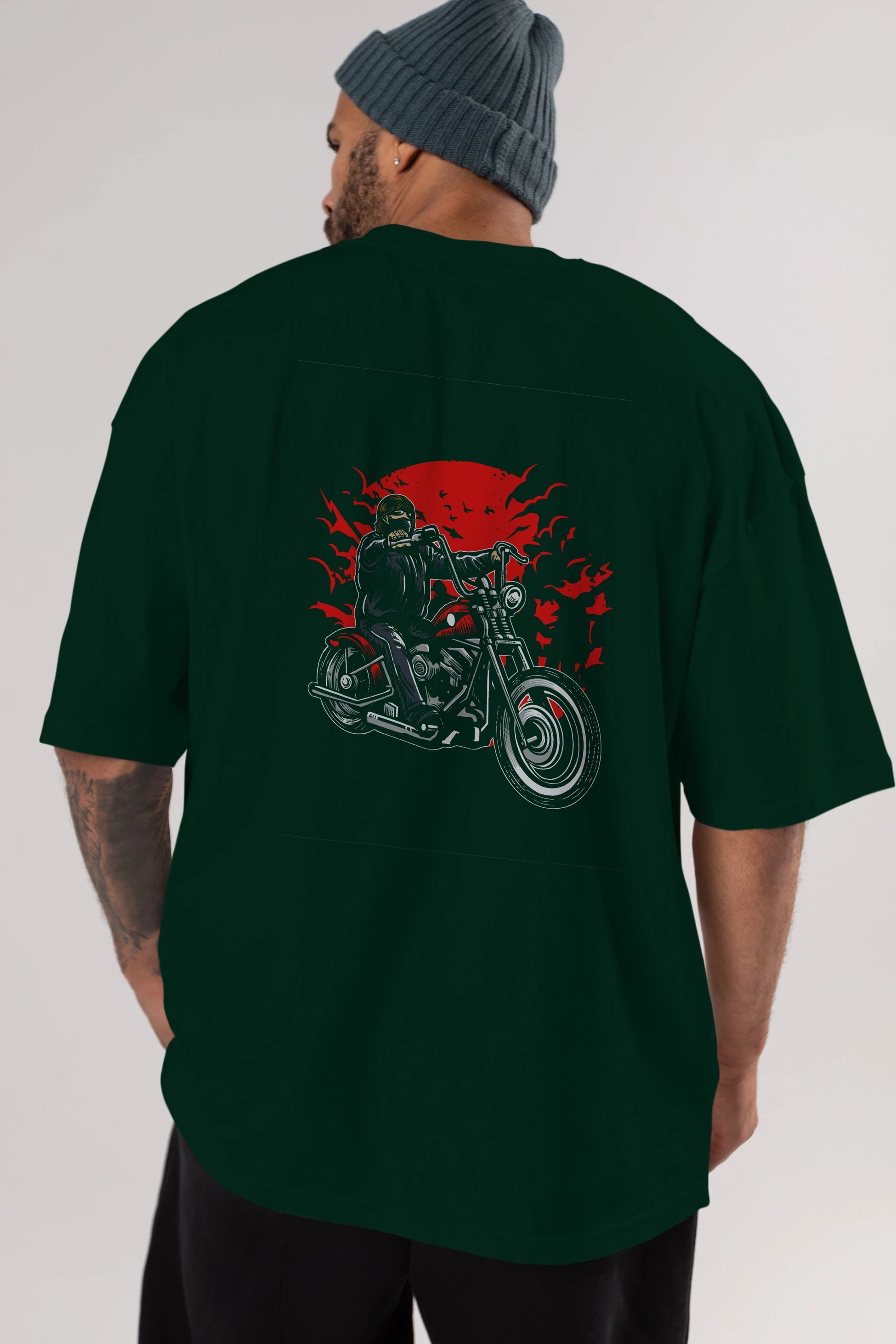 Zombie Slayer Arka Baskılı Oversize t-shirt Erkek Kadın Unisex %100 Pamuk