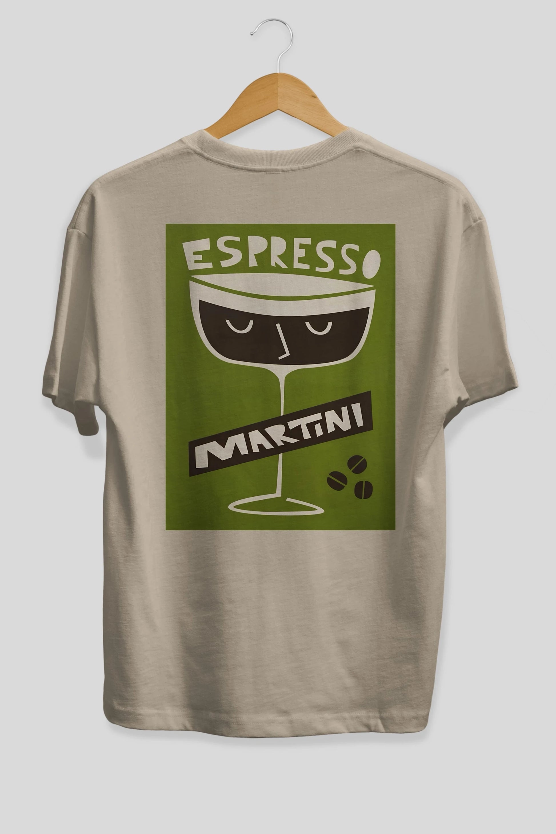 Espresso Martini 2 Arka Baskılı Oversize t-shirt Erkek Kadın Unisex %100 Pamuk Bisiklet Yaka tişort