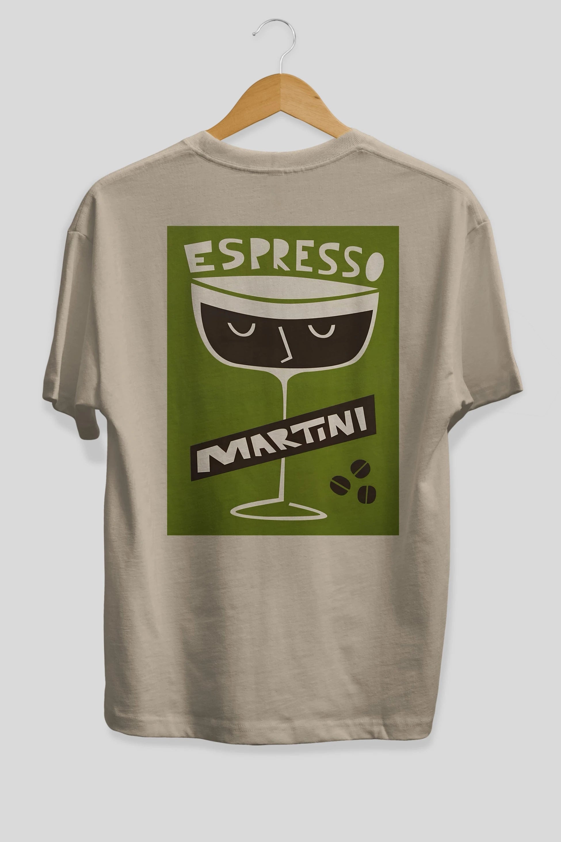 Espresso Martini 2 Arka Baskılı Oversize t-shirt Erkek Kadın Unisex %100 Pamuk Bisiklet Yaka tişort