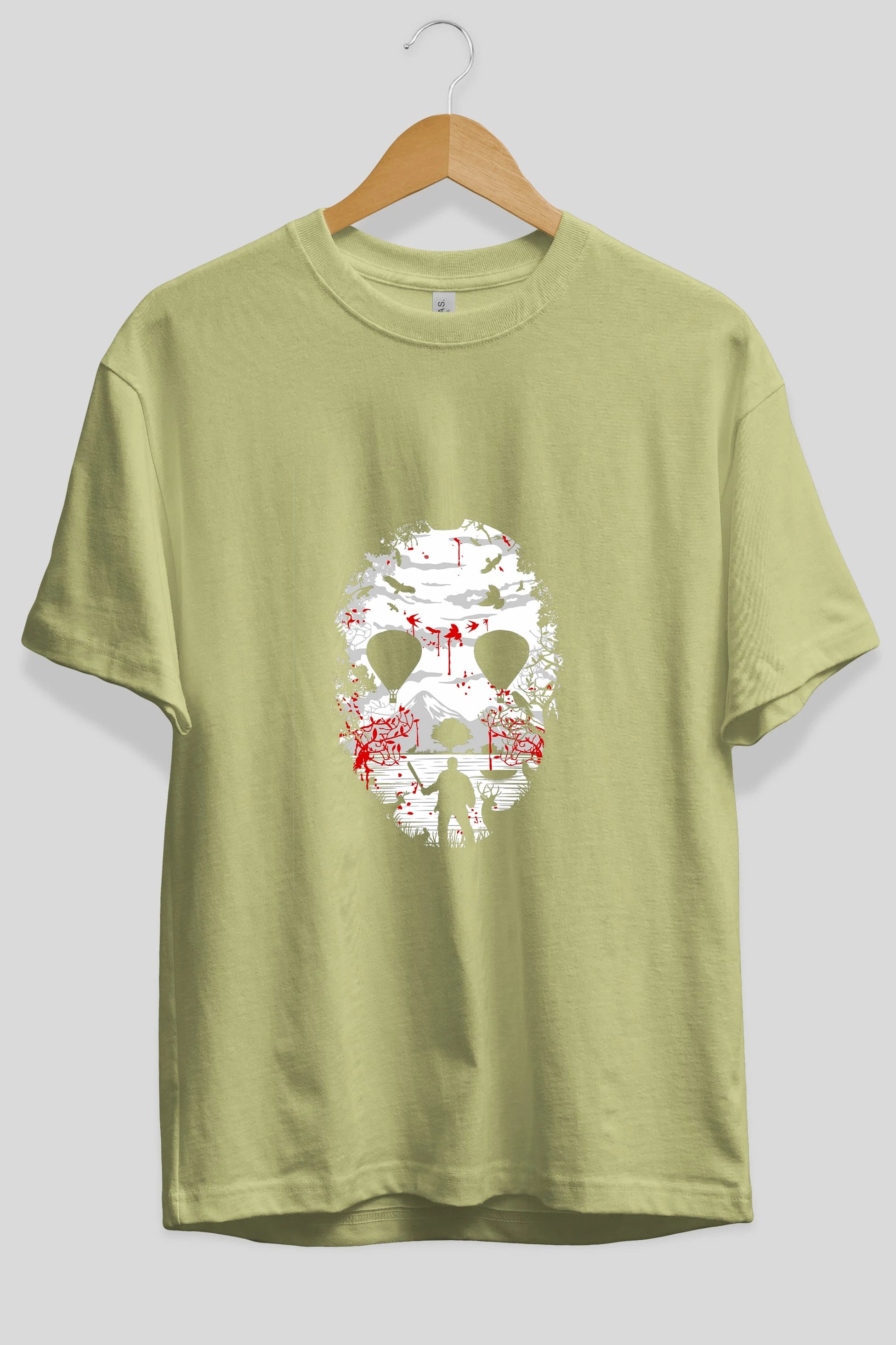 Crystal Lake Ön Baskılı Oversize t-shirt %100 pamuk Erkek Kadın Unisex
