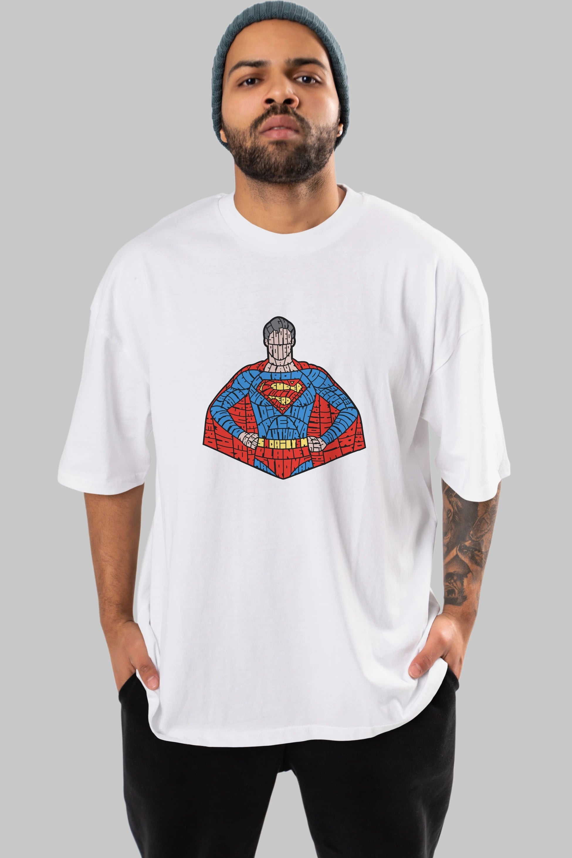 Kryptonian Ön Baskılı Oversize t-shirt %100 pamuk Erkek Kadın Unisex