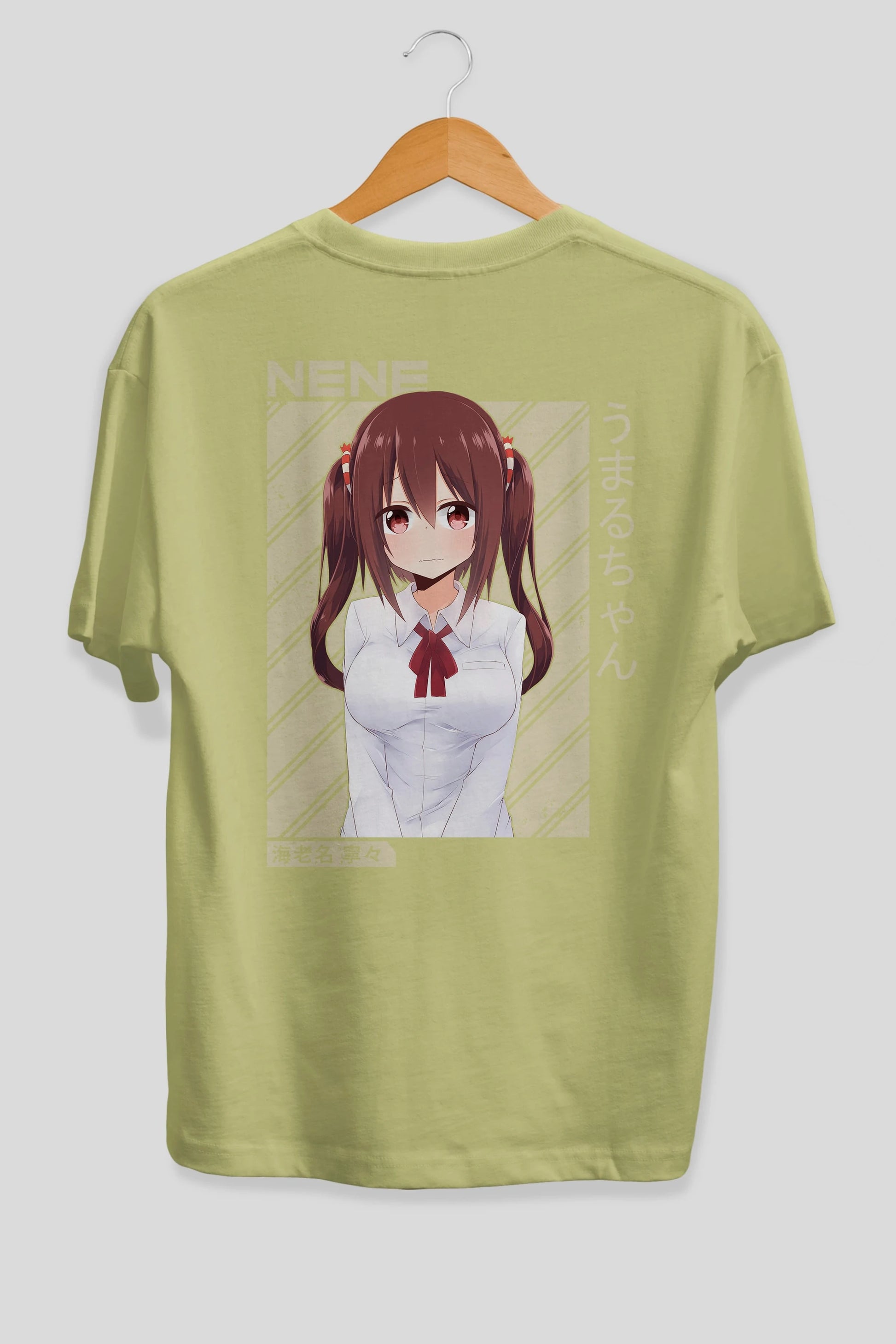 Nene Ebina 1 Anime Arka Baskılı Oversize t-shirt Erkek Kadın Unisex