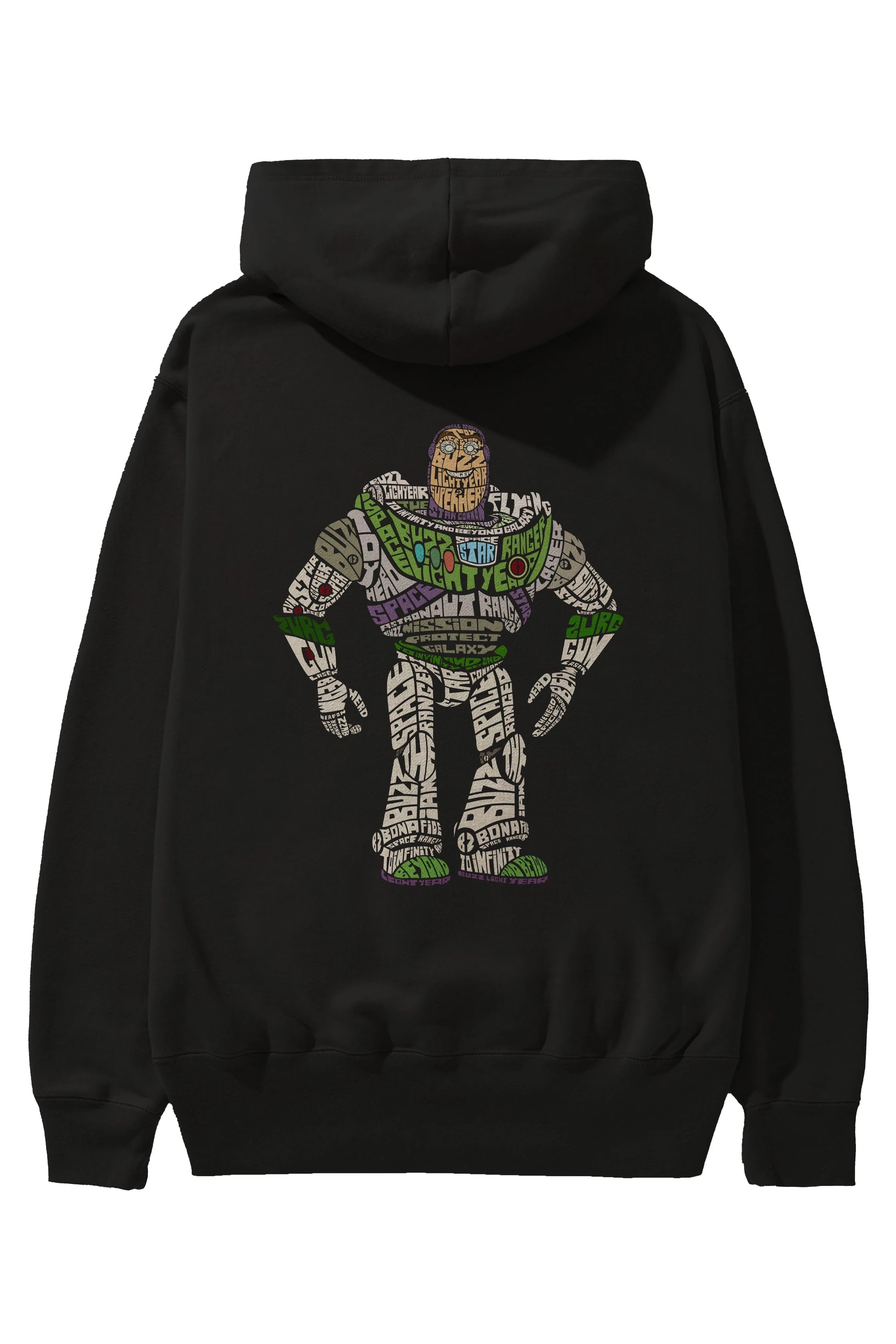 Buzz Arka Baskılı Hoodie Oversize Kapüşonlu Sweatshirt Erkek Kadın Unisex