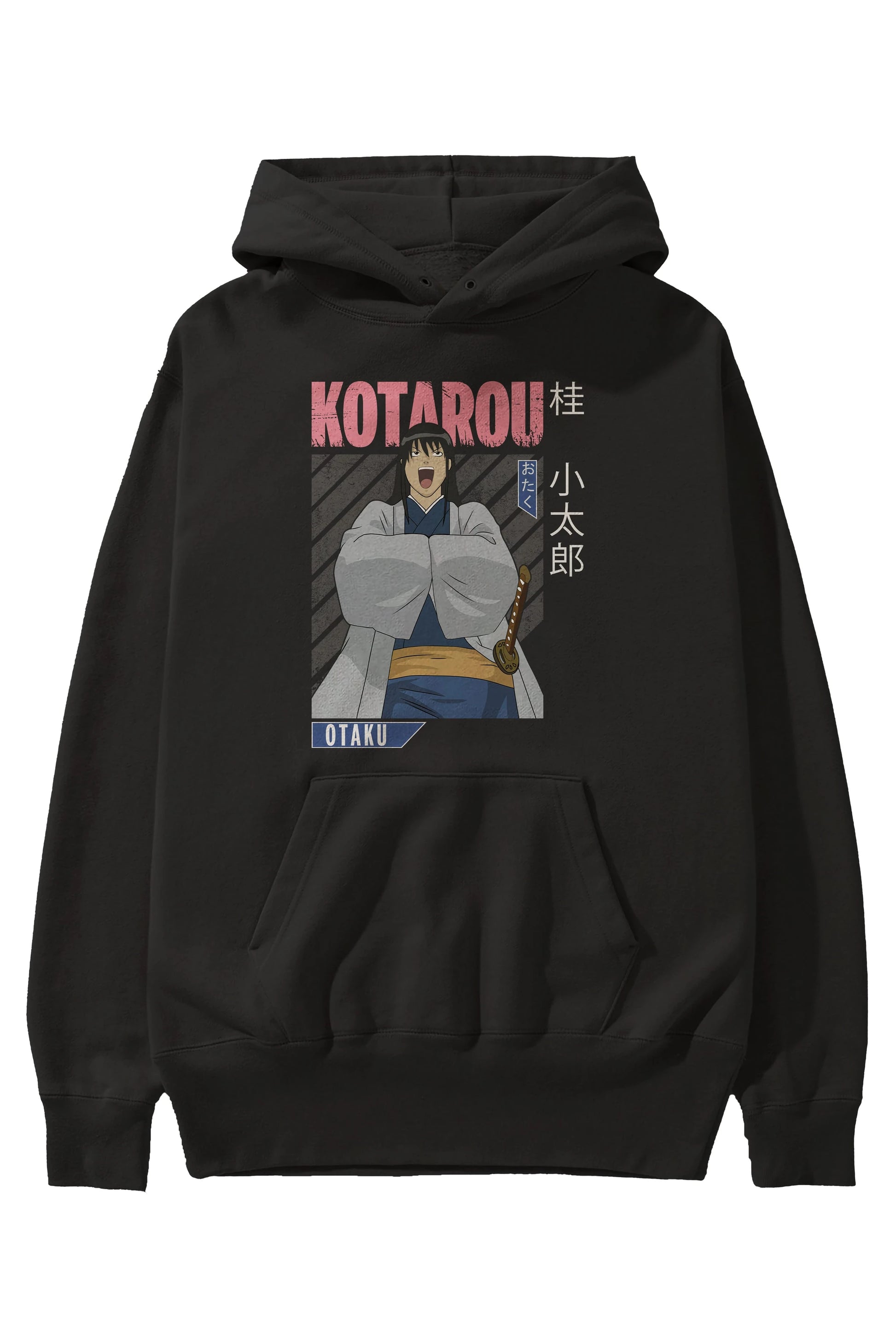 Kotarou Katsura GINTAMA 1 Anime Ön Baskılı Hoodie Oversize Kapüşonlu Sweatshirt Erkek Kadın Unisex