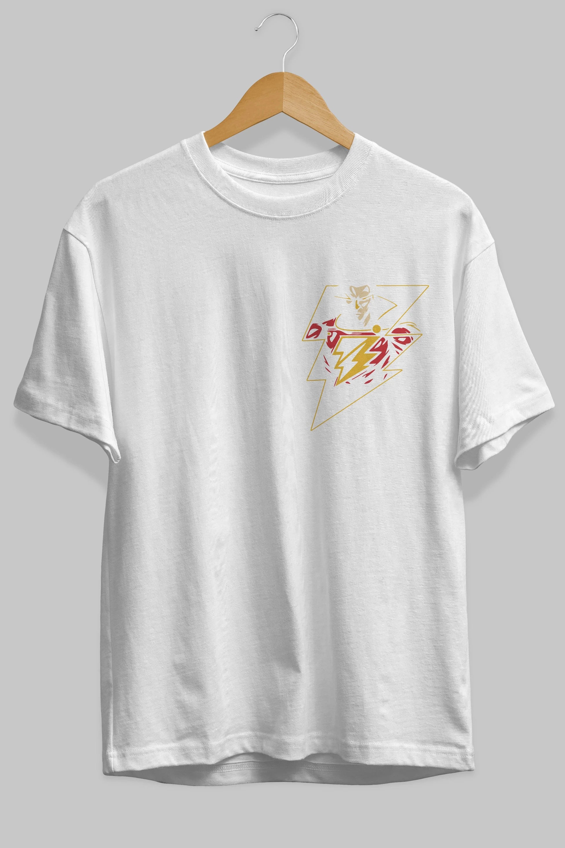 Flash Avengers (3) Ön Sol Baskılı Oversize t-shirt Erkek Kadın Unisex %100 Pamuk Bisiklet Yaka tişort