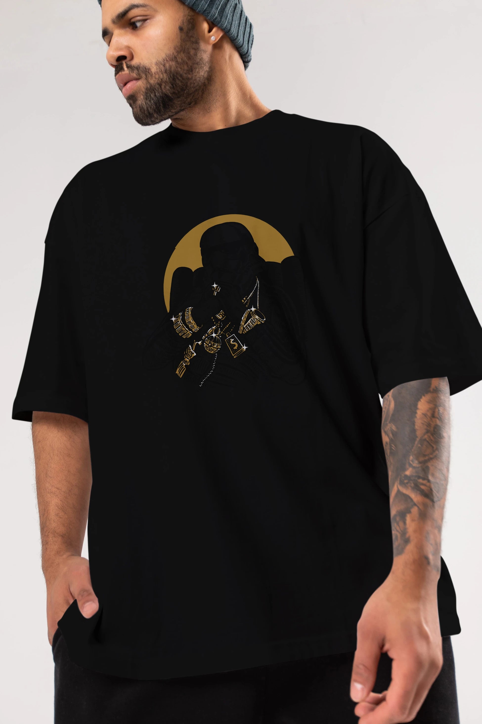Trooper Dee Jay Ön Baskılı Oversize t-shirt Erkek Kadın Unisex %100 Pamuk tişort