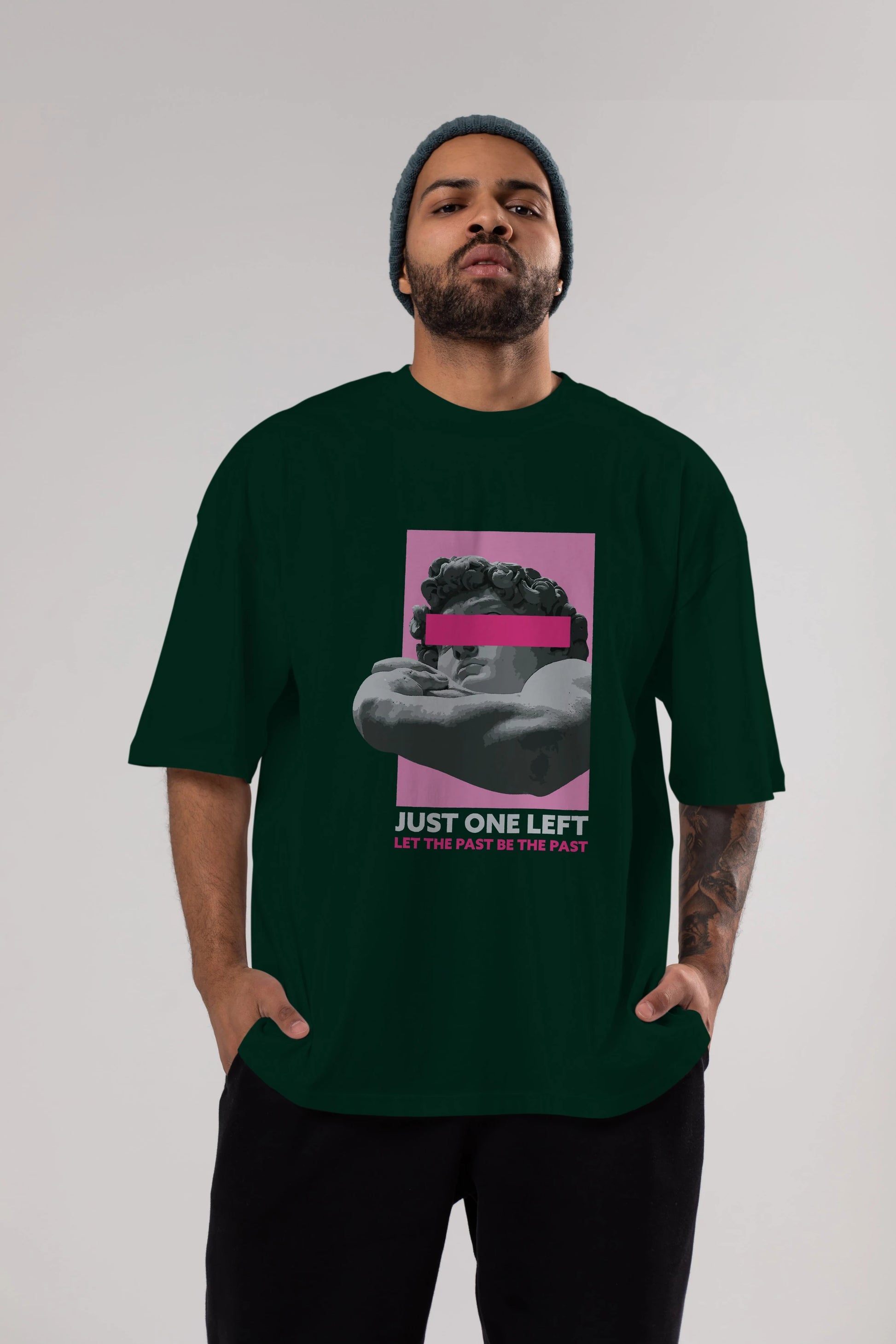 Just One Left Ön Baskılı Oversize t-shirt Erkek Kadın Unisex