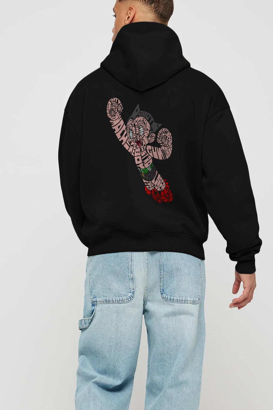 Astroboy Arka Baskılı Hoodie Oversize Kapüşonlu Sweatshirt Erkek Kadın Unisex