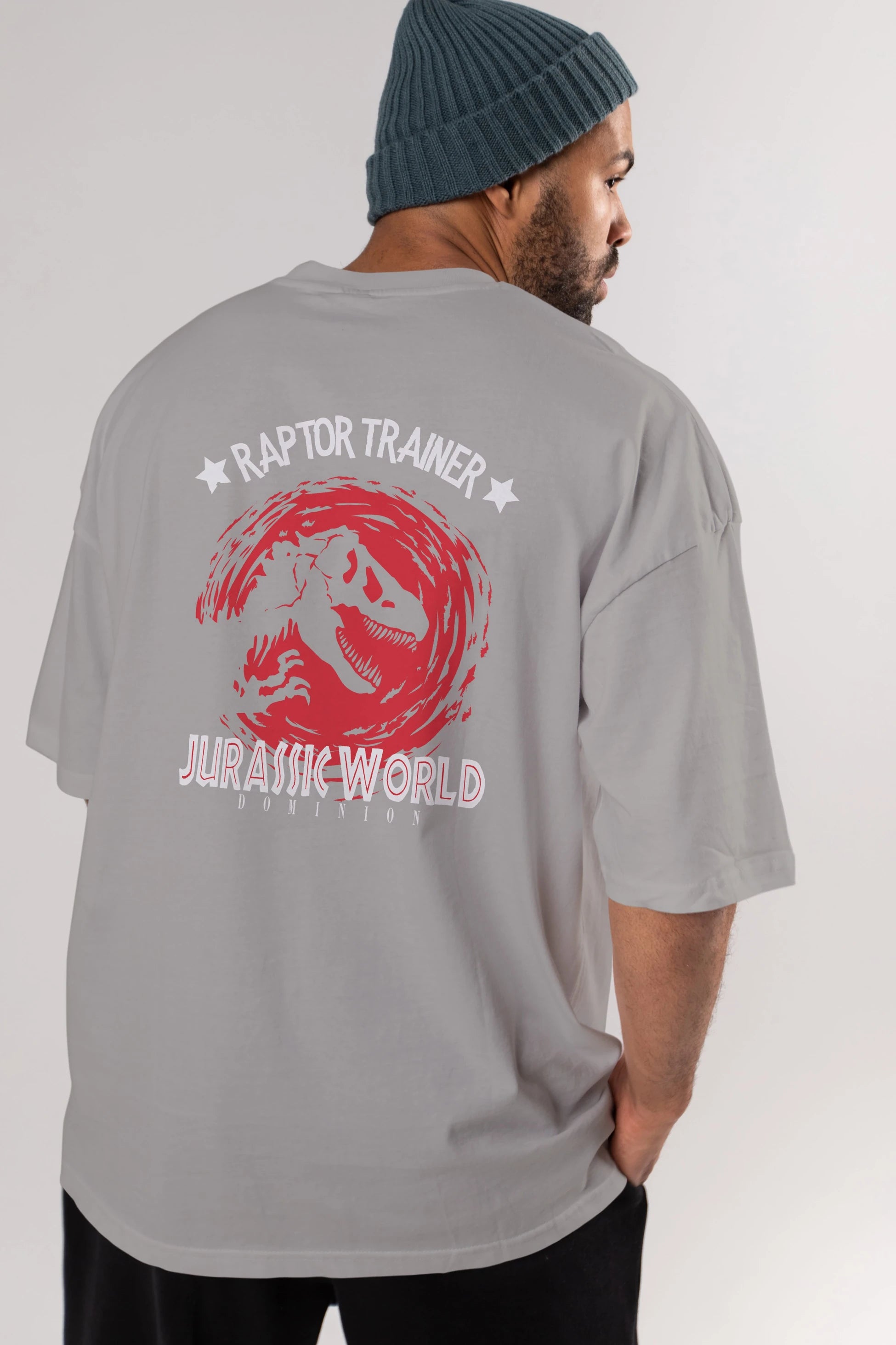Jurassic Park (3) Arka Baskılı Oversize t-shirt Erkek Kadın Unisex %100 Pamuk Bisiklet Yaka tişort