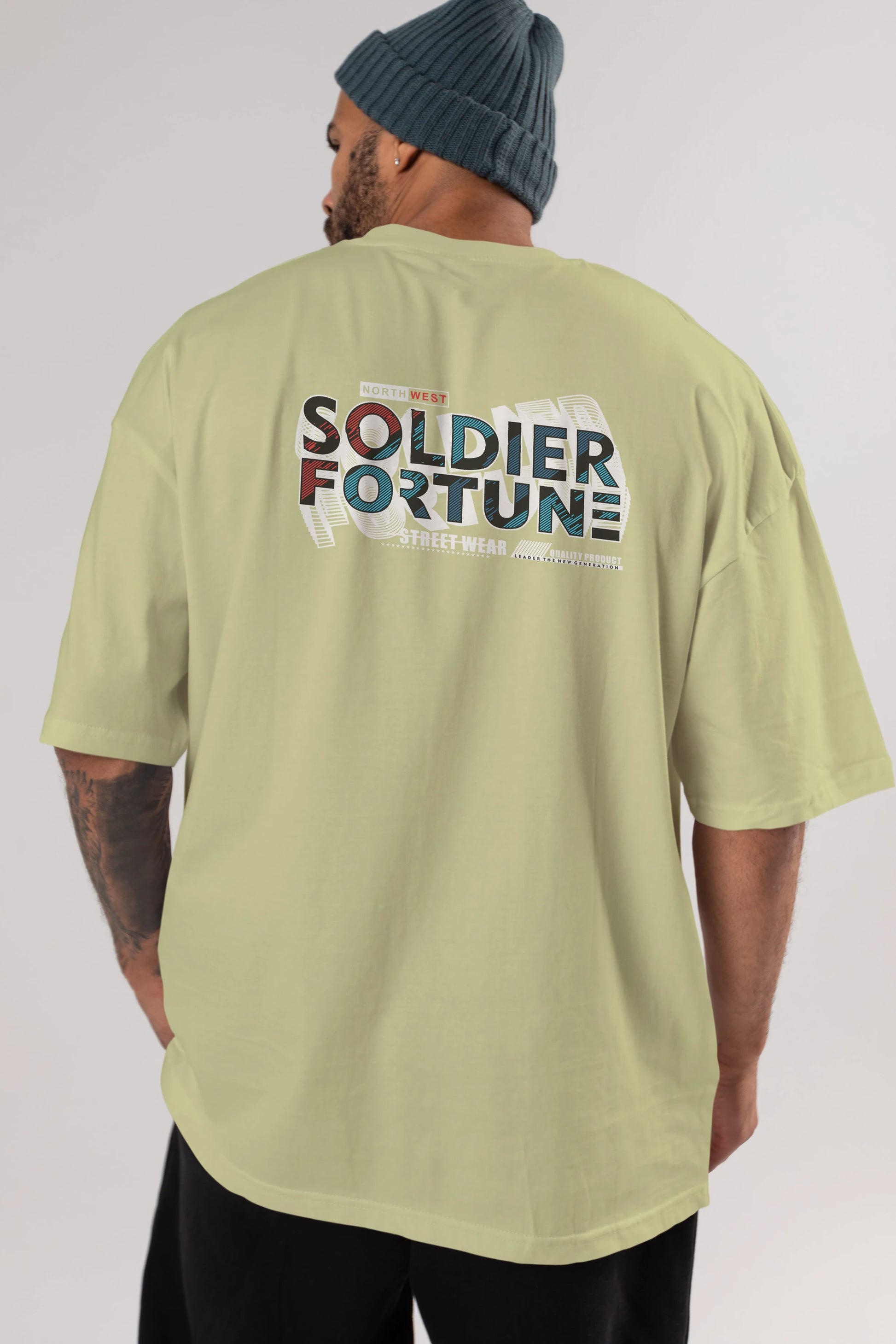 Soldier Fortune Arka Baskılı Oversize t-shirt Erkek Kadın Unisex