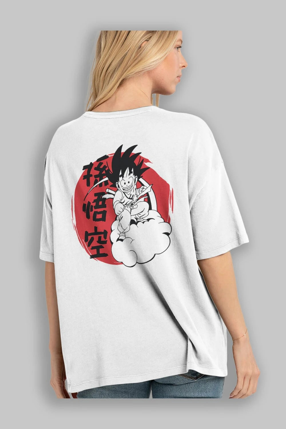 DRAGON BALL Anime Arka Baskılı Oversize t-shirt Erkek Kadın Unisex
