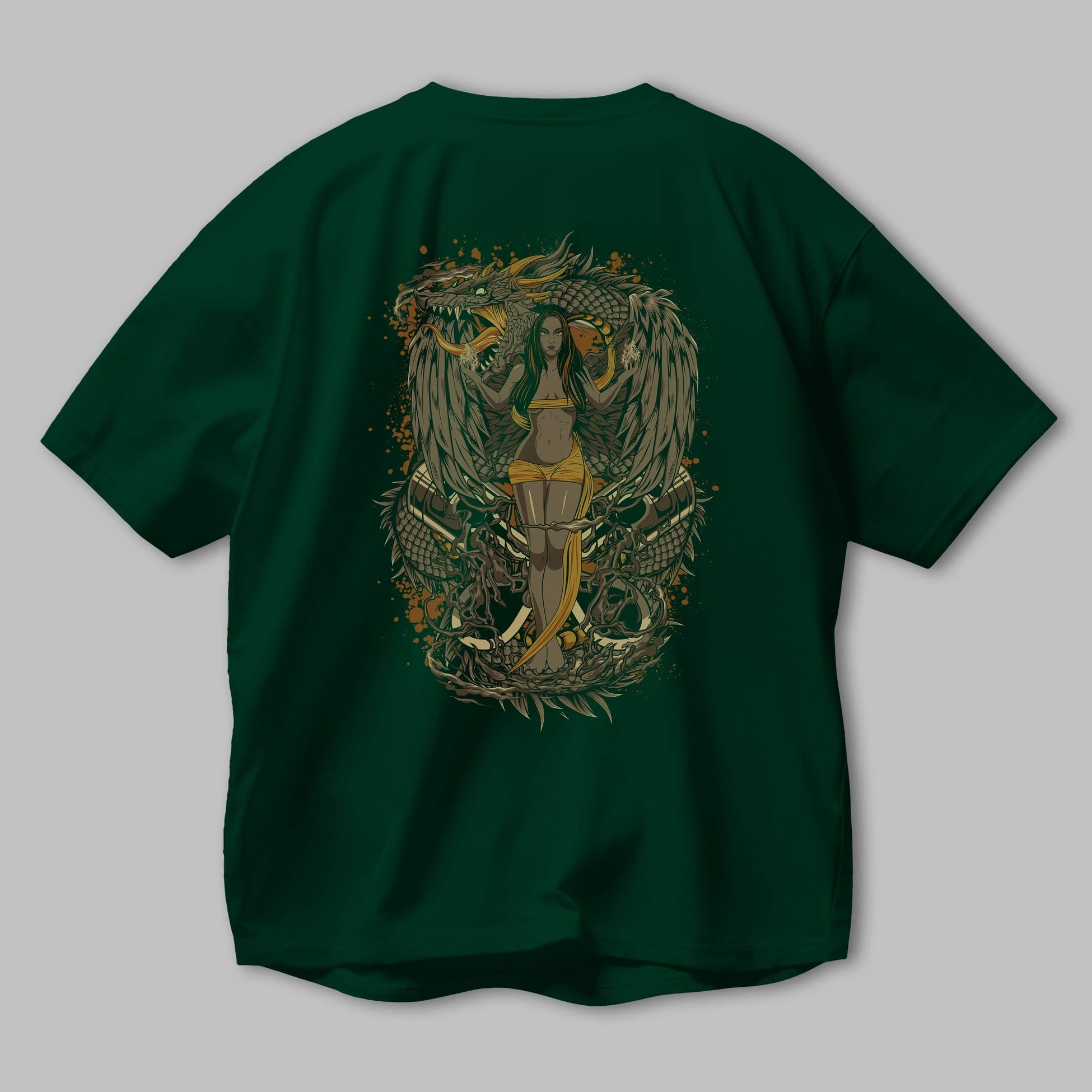 TRIBAL (3) Anime Arka Baskılı Oversize t-shirt Erkek Kadın Unisex