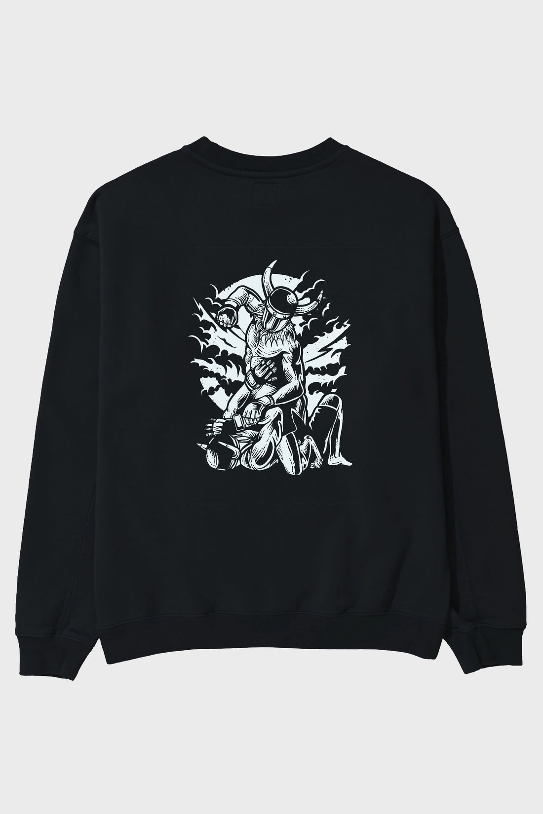 Viking MMA Fighter Arka Baskılı Oversize Sweatshirt Erkek Kadın Unisex