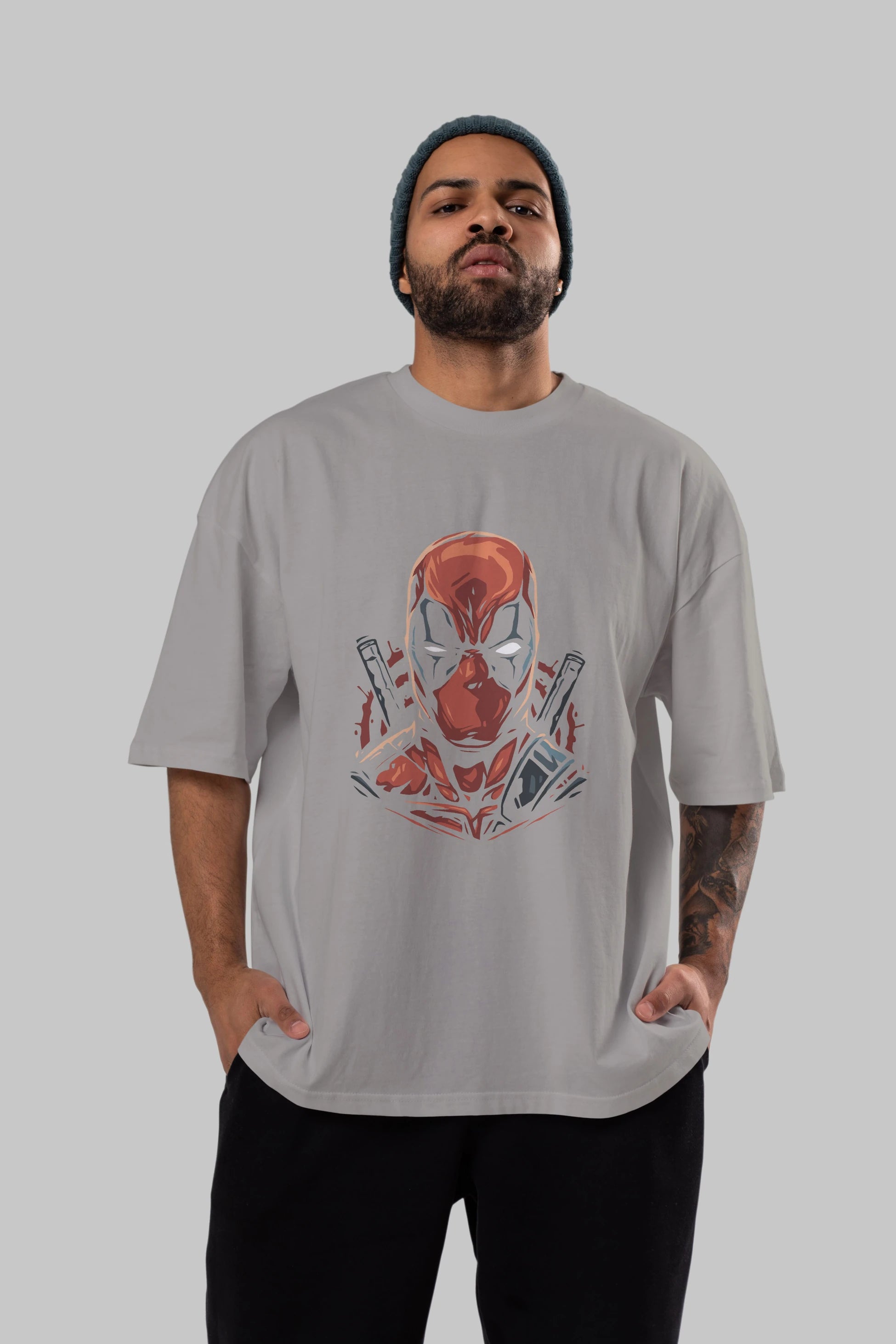 Deadpool (10) Ön Baskılı Oversize t-shirt Erkek Kadın Unisex %100 Pamuk Bisiklet Yaka tişort