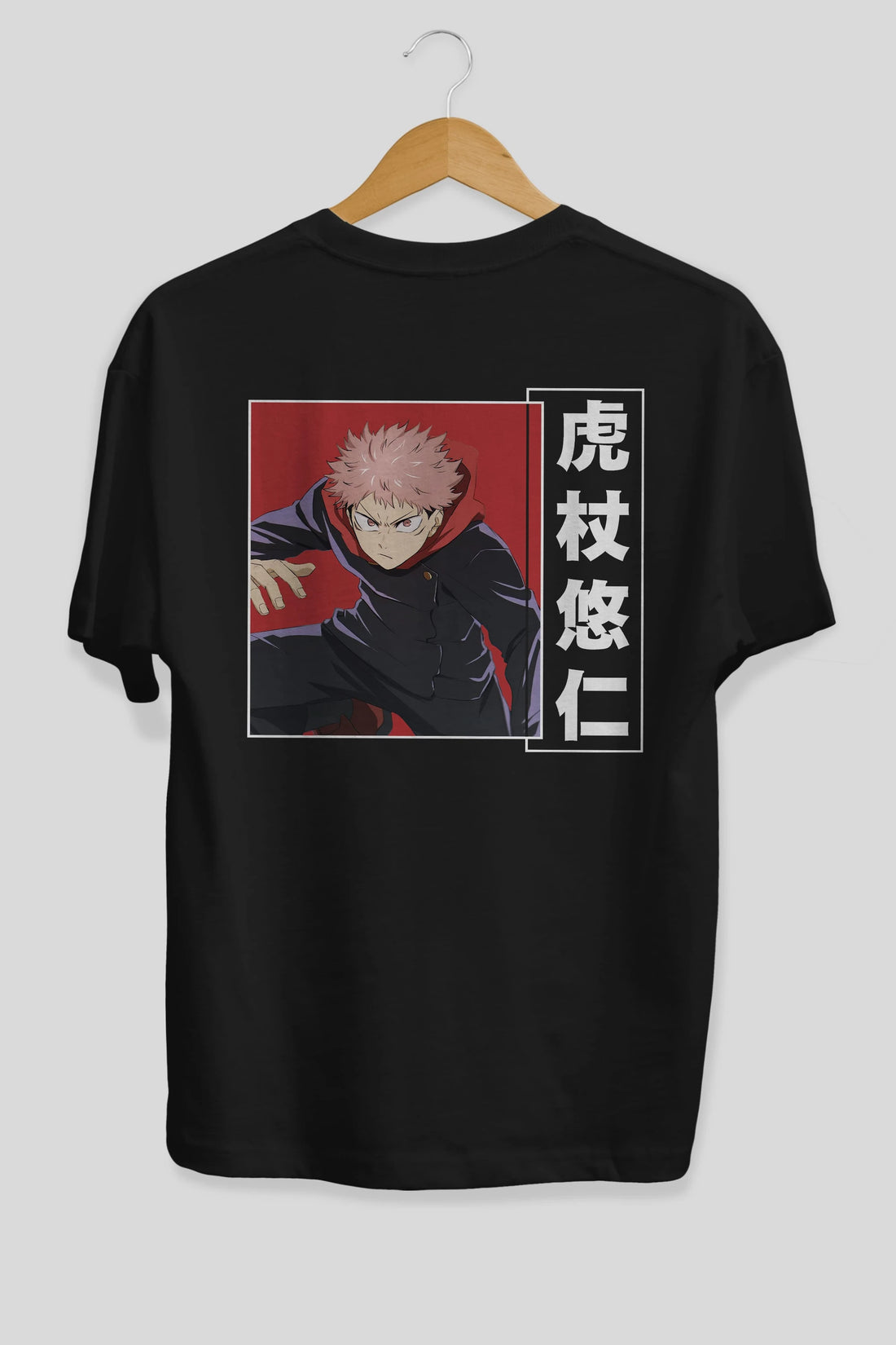 Yuuji Itadori 2 Anime Arka Baskılı Oversize t-shirt Erkek Kadın Unisex