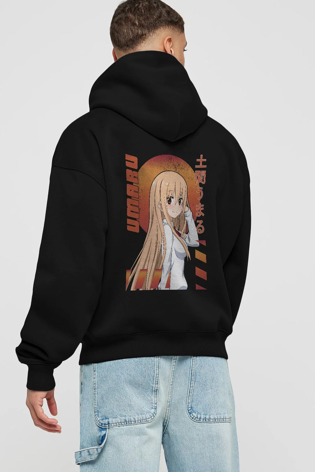 Umaru Doma 5 Anime Arka Baskılı Hoodie Oversize Kapüşonlu Sweatshirt Erkek Kadın Unisex