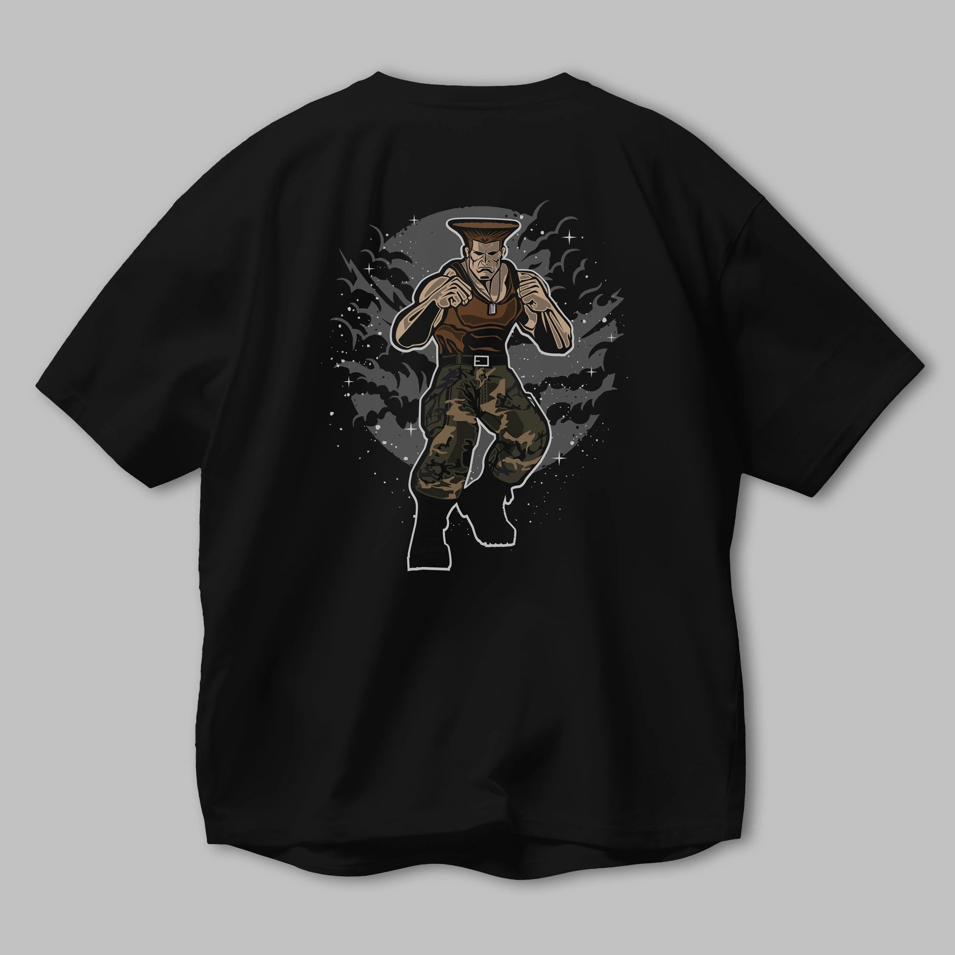 Guile Arka Baskılı Oversize t-shirt Erkek Kadın Unisex %100 Pamuk