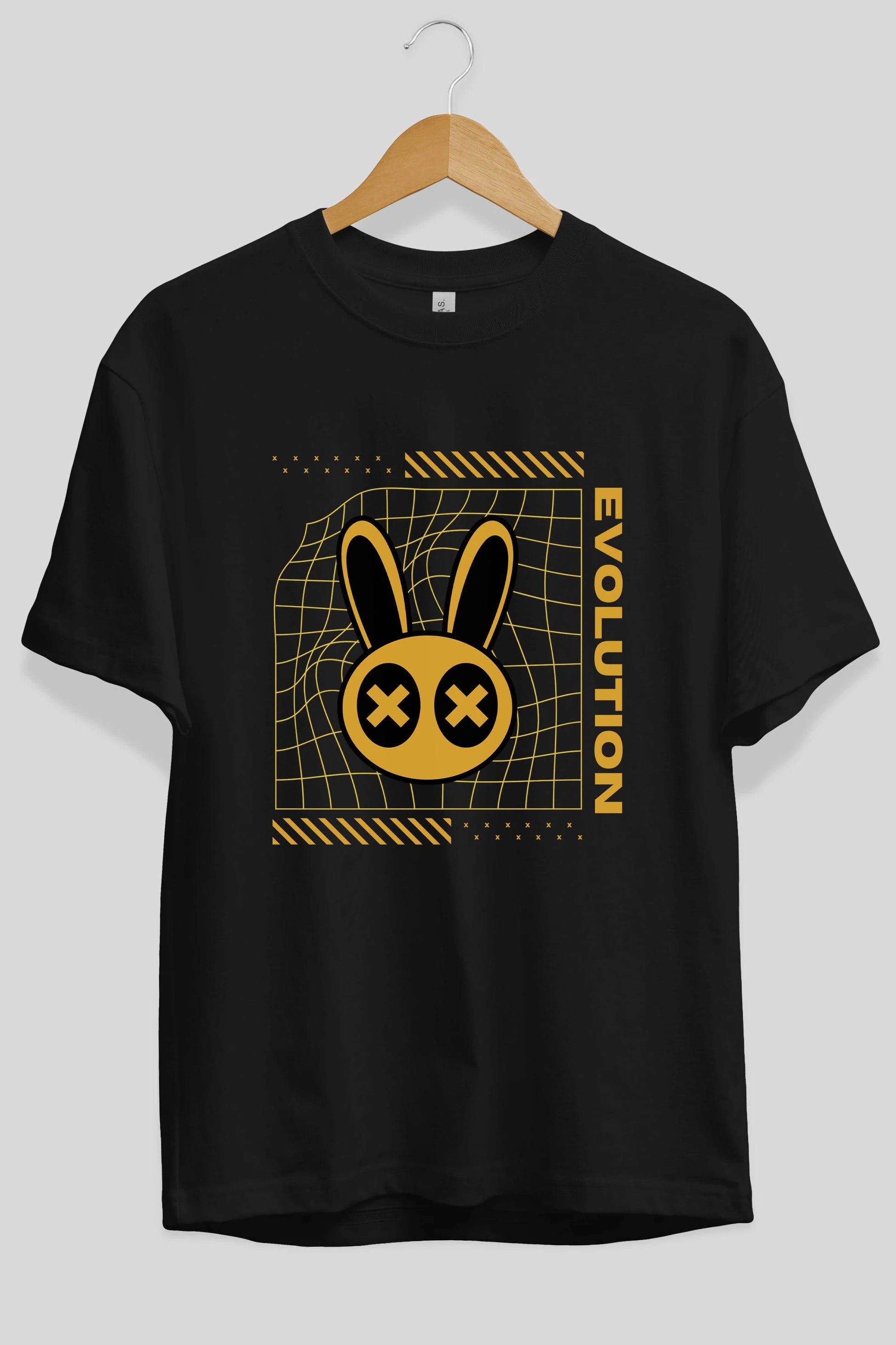 Evolution Yazılı Ön Baskılı Oversize t-shirt Erkek Kadın Unisex