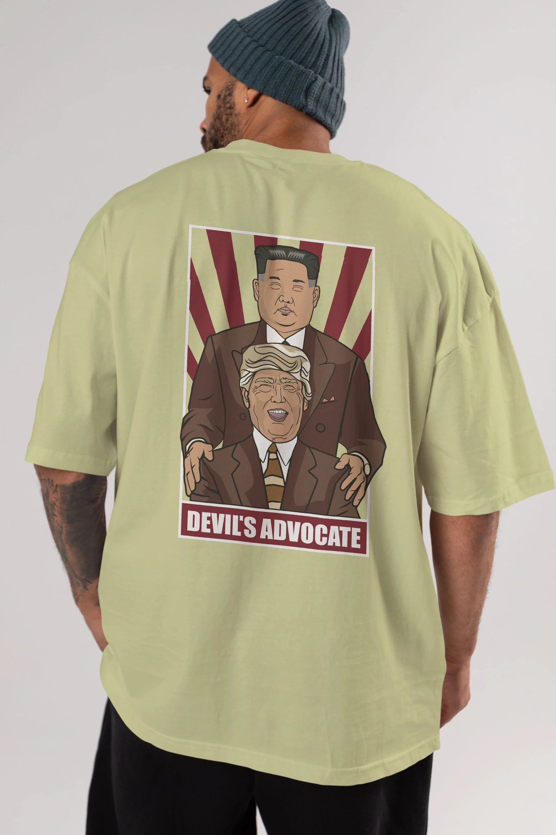Devil_s Advocate Arka Baskılı Oversize t-shirt Erkek Kadın Unisex %100 Pamuk tişort