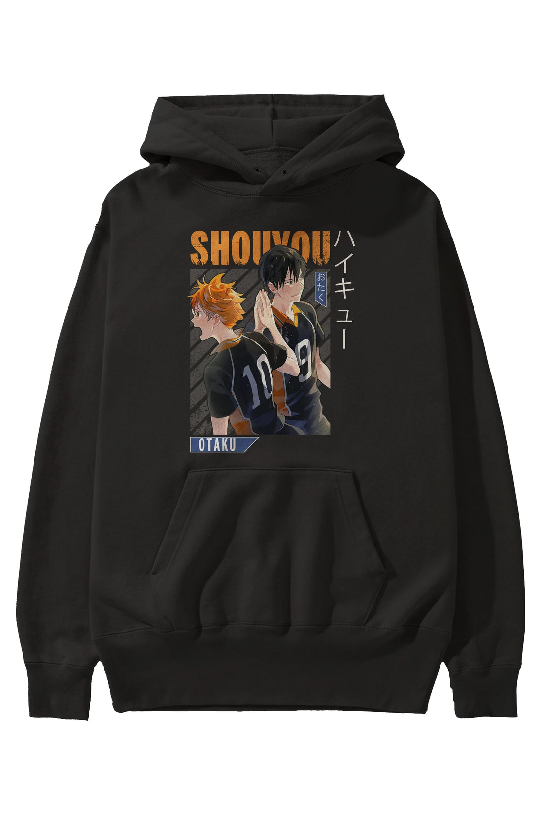 Shouyou Hinata 12 Anime Ön Baskılı Hoodie Oversize Kapüşonlu Sweatshirt Erkek Kadın Unisex