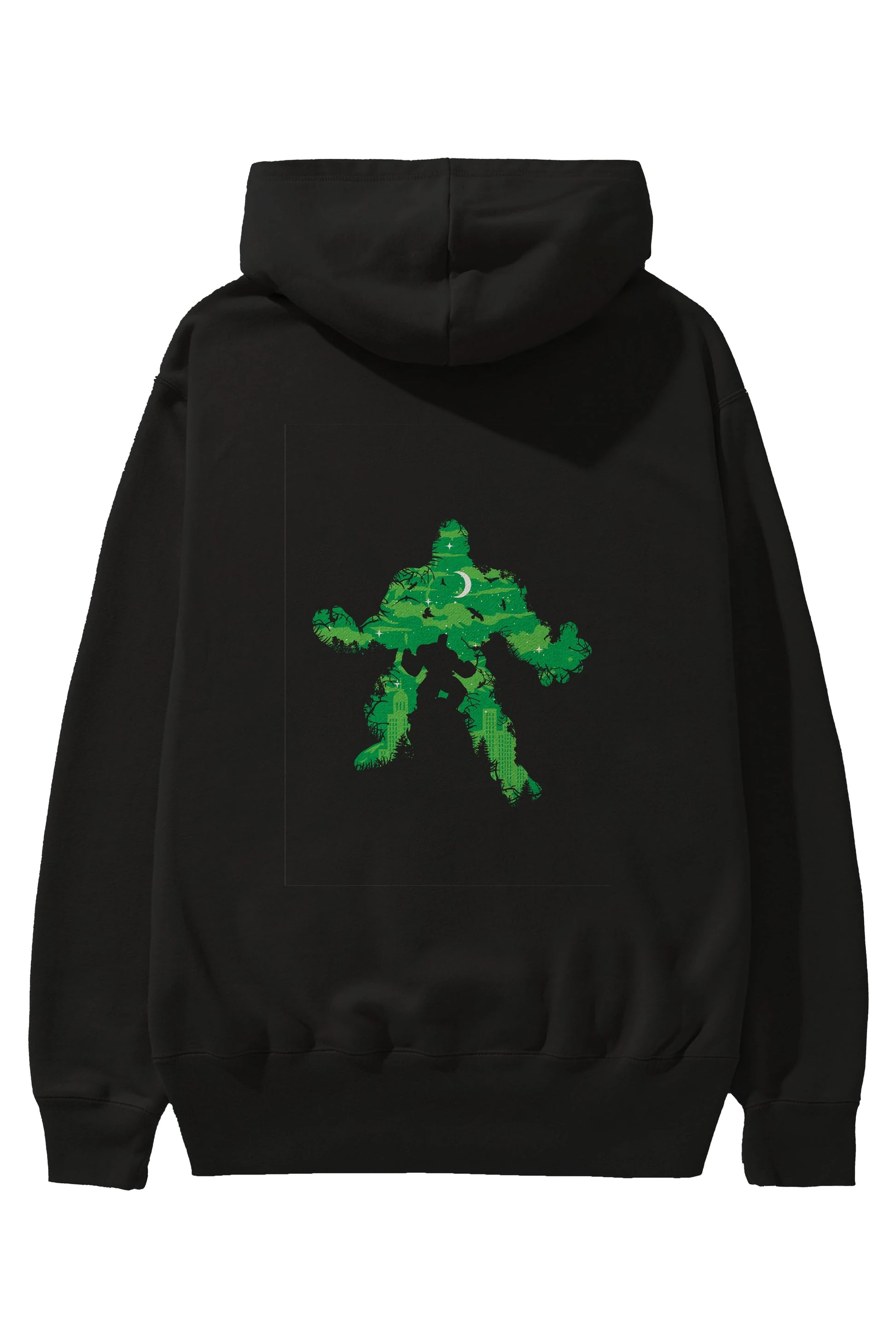Green Monster Arka Baskılı Hoodie Oversize Kapüşonlu Sweatshirt Erkek Kadın Unisex