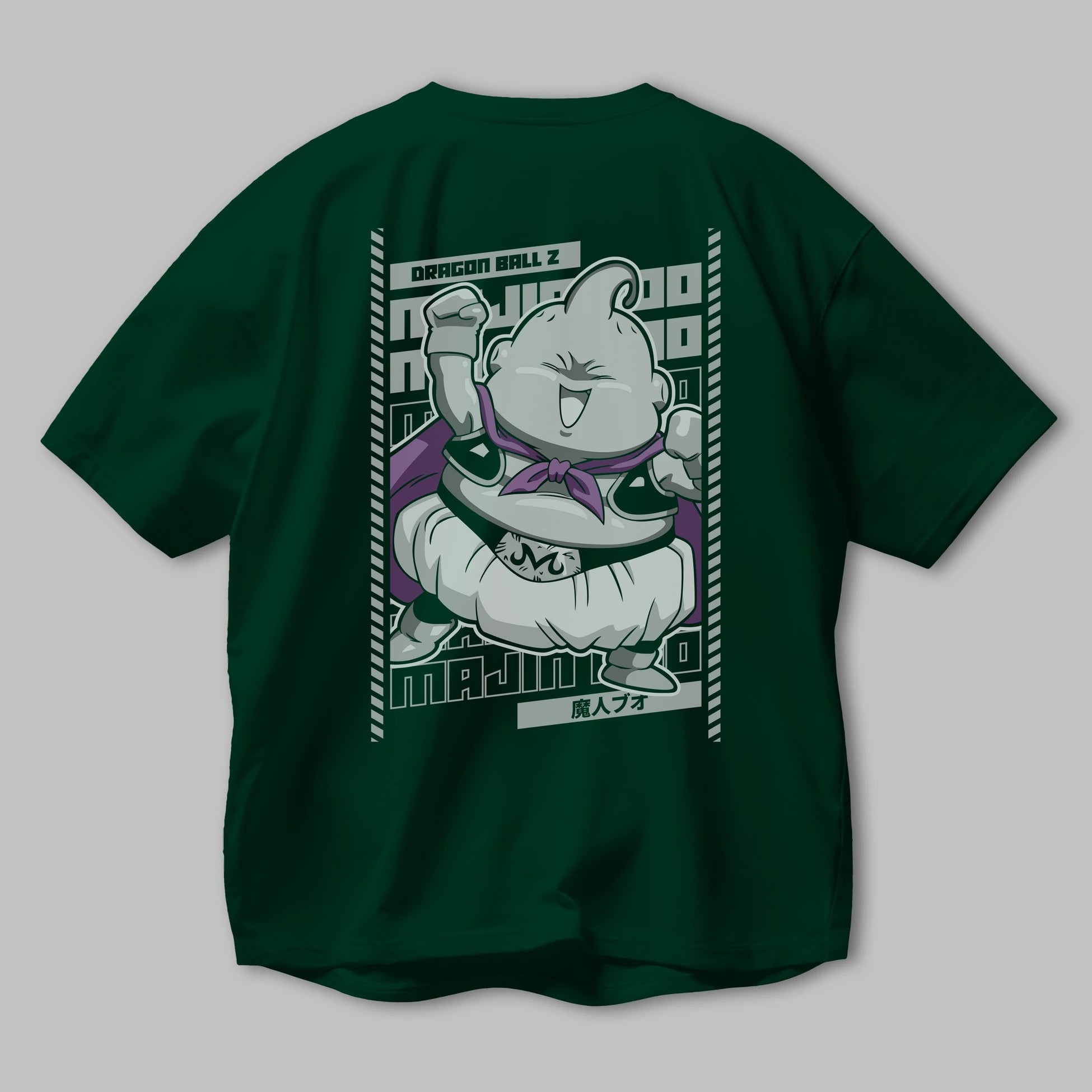 MAJIN BOO2 Anime Arka Baskılı Oversize t-shirt Erkek Kadın Unisex
