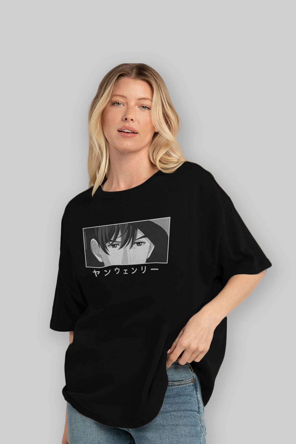 Wen-li Yang 1 Anime Ön Baskılı Oversize t-shirt %100 pamuk Erkek Kadın Unisex