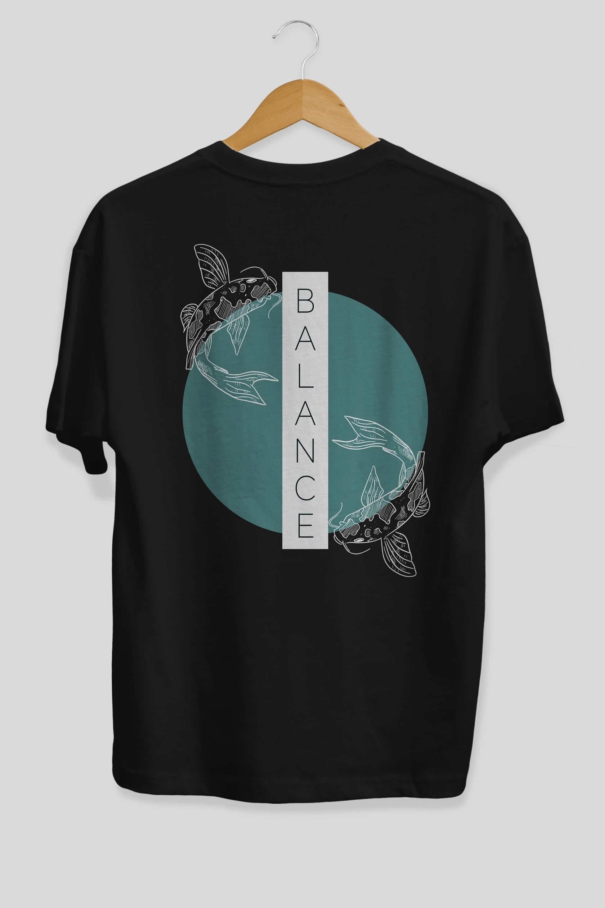 Balance 2 Yazılı Arka Baskılı Oversize t-shirt Erkek Kadın Unisex