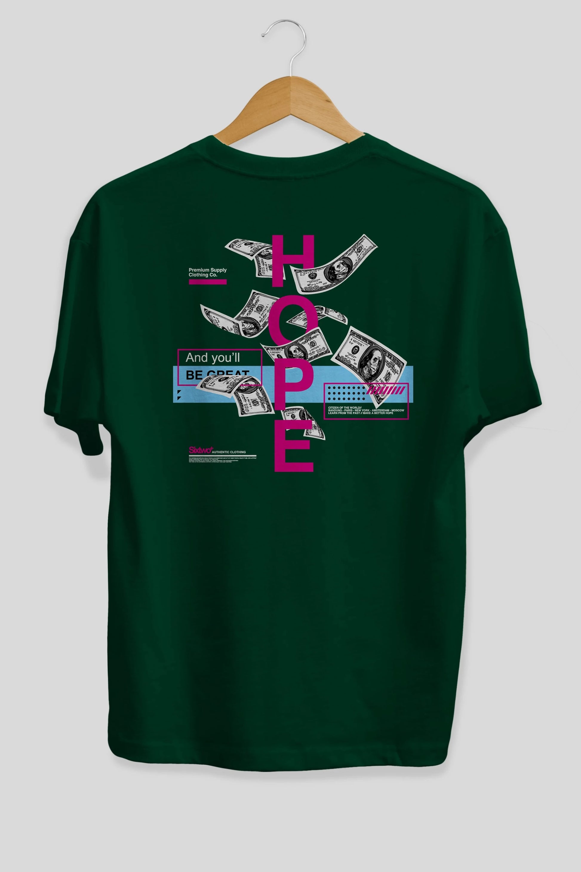 Hope Arka Baskılı Oversize t-shirt Erkek Kadın Unisex
