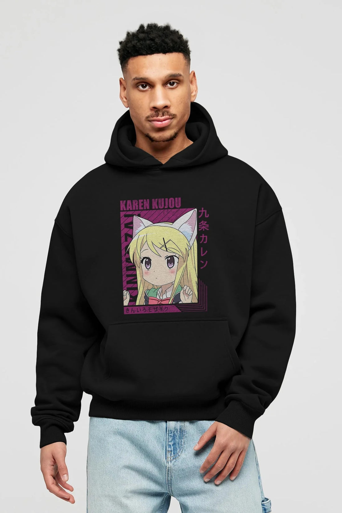 Karen Kujou 4 Anime Ön Baskılı Hoodie Oversize Kapüşonlu Sweatshirt Erkek Kadın Unisex