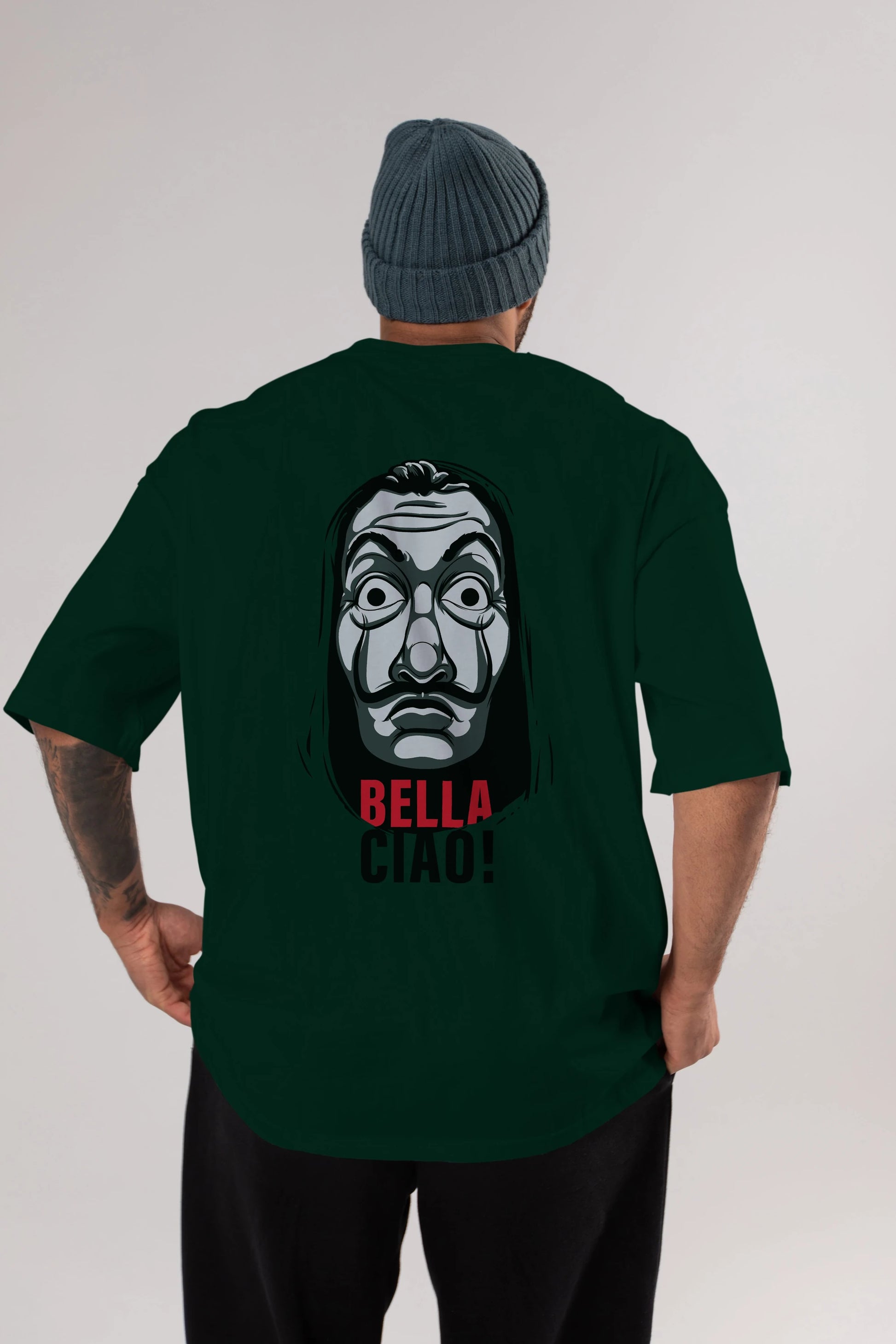 La Casa De Papel (12) Arka Baskılı Oversize t-shirt Erkek Kadın Unisex %100 Pamuk Bisiklet Yaka tişort